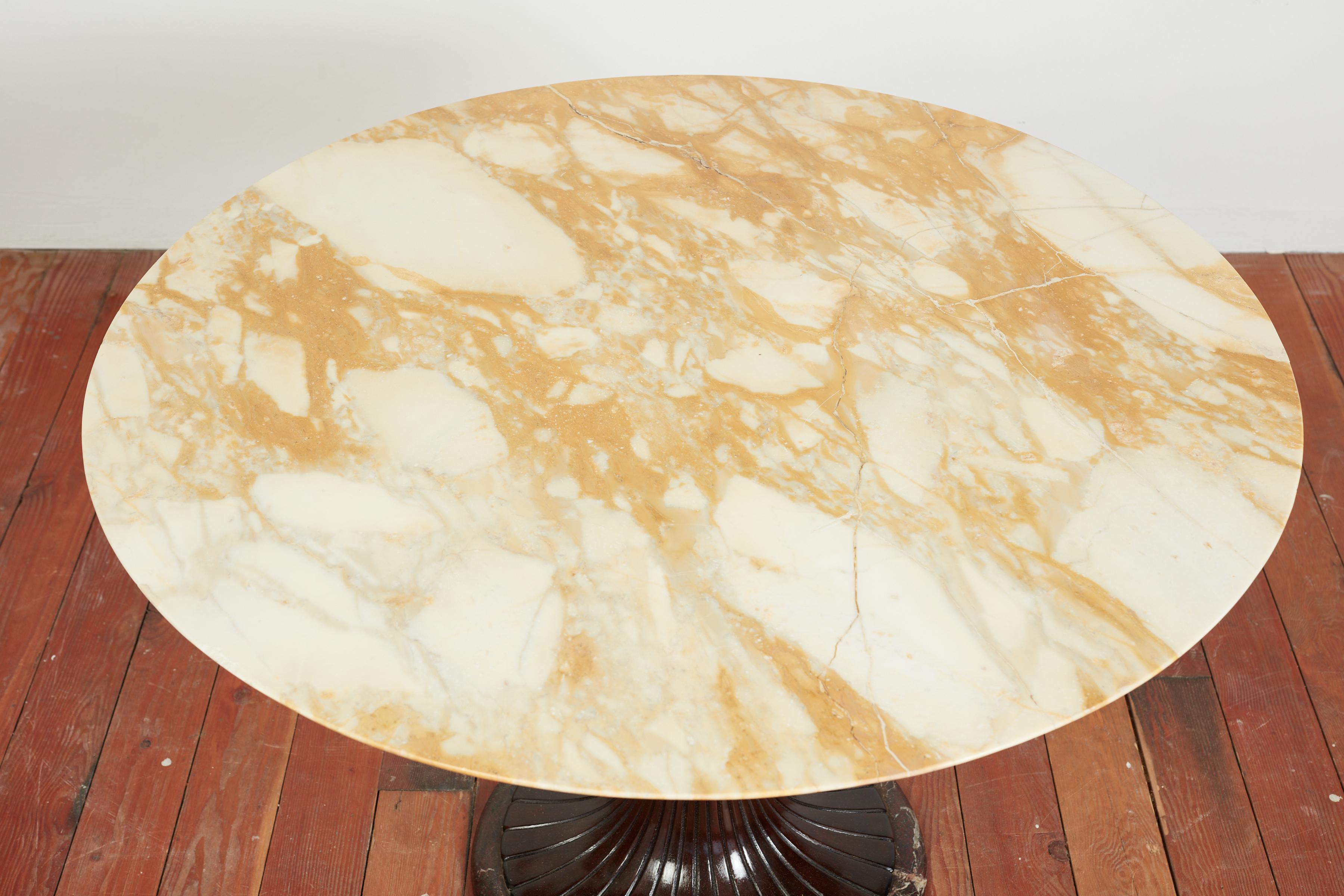 Osvaldo Borsani Marble Center Table  In Good Condition For Sale In Beverly Hills, CA