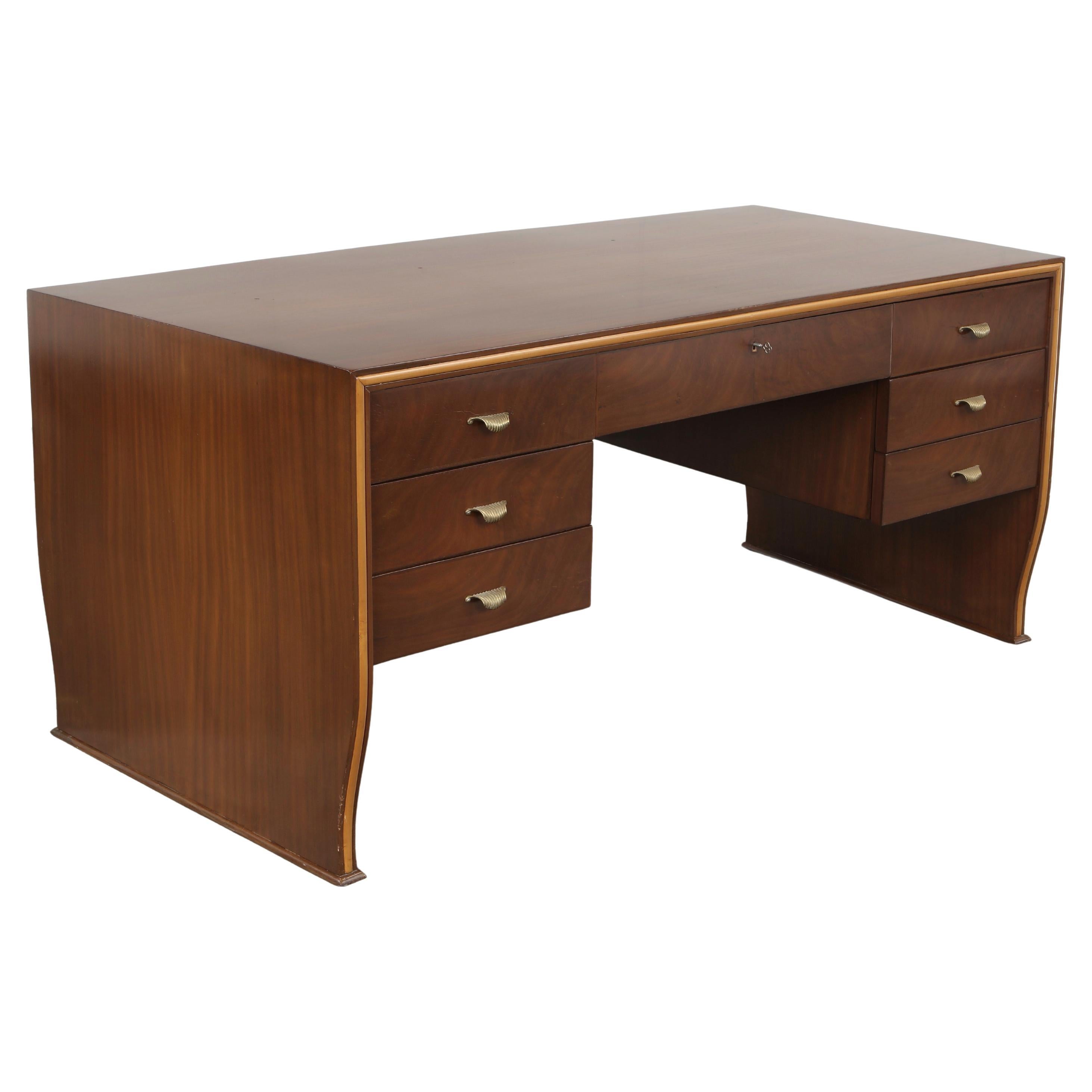 Osvaldo Borsani, Mid-Century Executive Desk, 1940s
