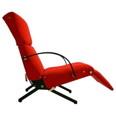 Chaise-longue italiana de latón "P40" firmada por Osvaldo Borsani, moderna de mediados de siglo
