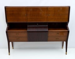Osvaldo Borsani Mid-Century Modern Italian Sideboard with Bar Cabinet, 1950s