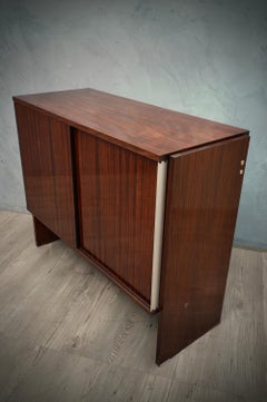 Osvaldo Borsani MIM Walnut and Aluminum Mid-Century Office Sideboard, 1960