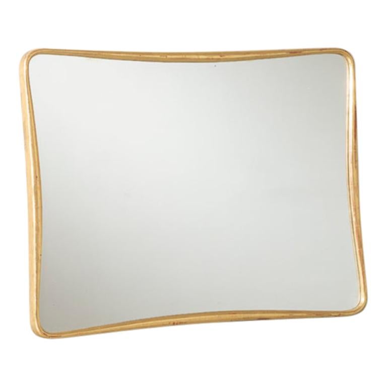 Osvaldo Borsani Mirror with Wooden Golden Frame ABV, 1950s