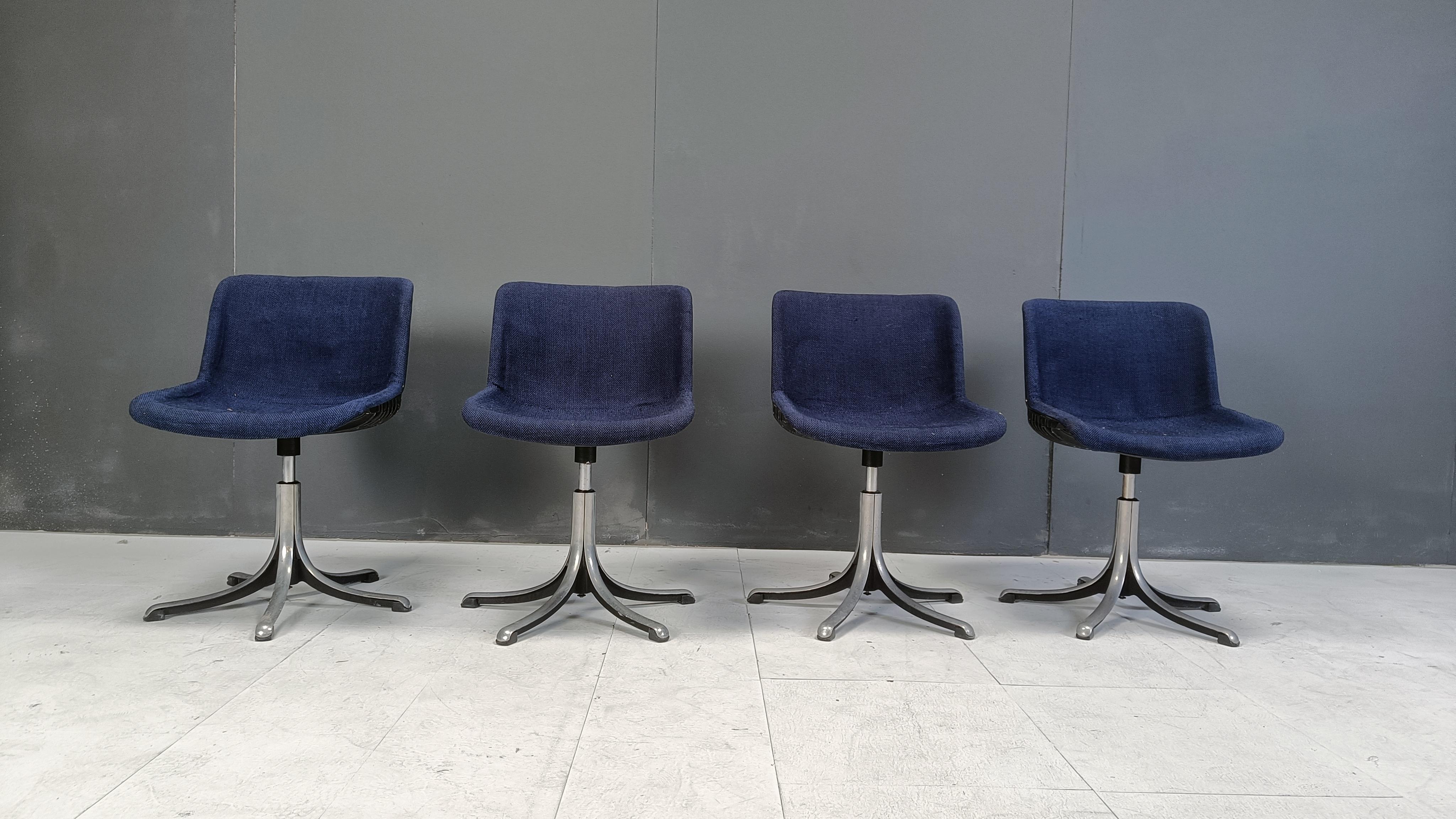 Italian Osvaldo Borsani 'Modus' chairs for Tecno, 1970s - set of 4