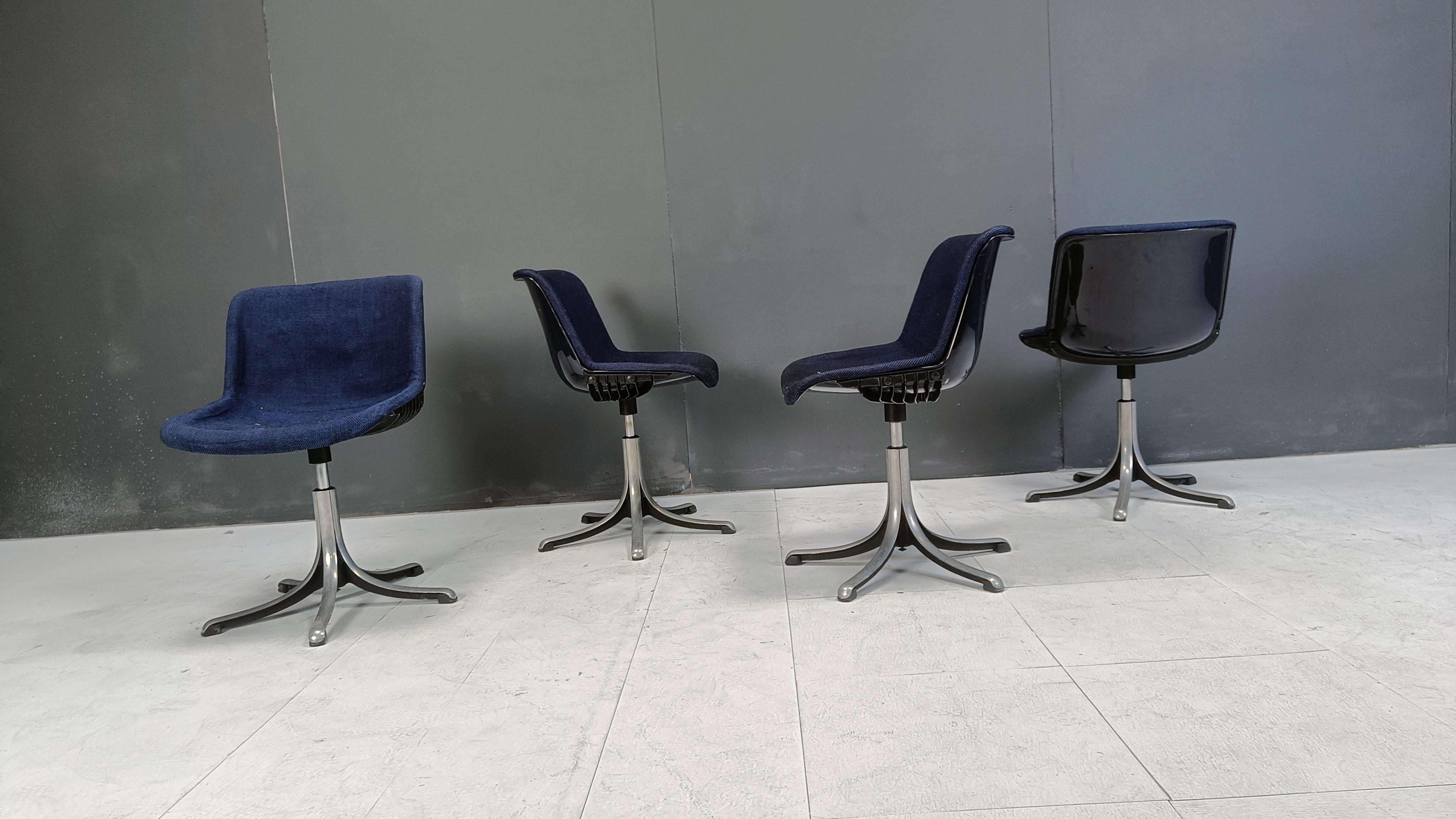 Late 20th Century Osvaldo Borsani 'Modus' chairs for Tecno, 1970s - set of 4