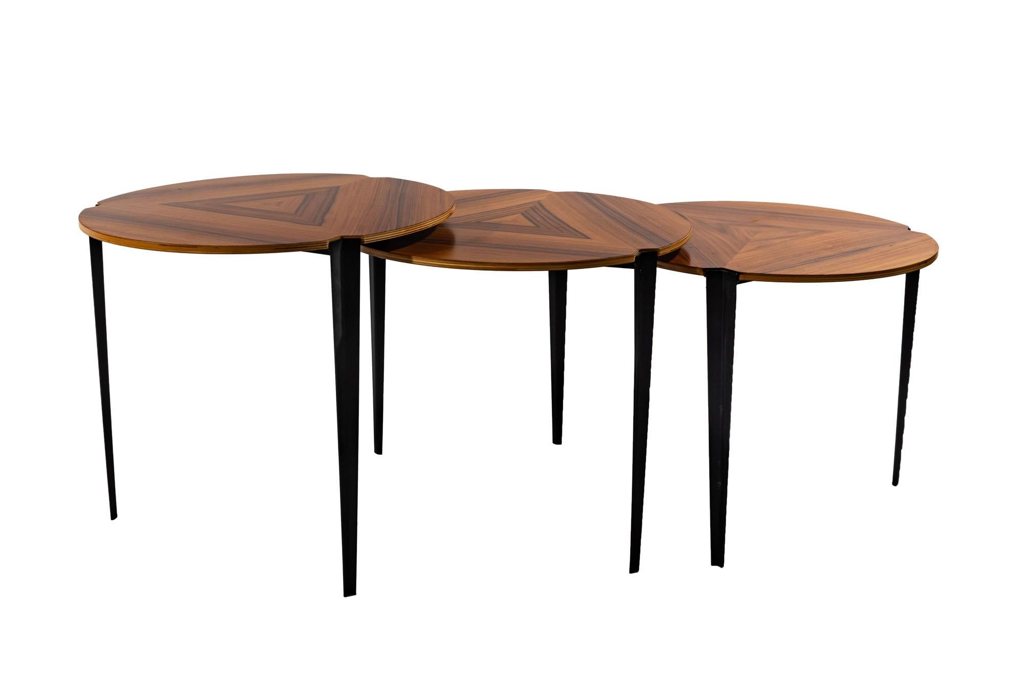 Mid-Century Modern Osvaldo Borsani, Nesting Tables, Tecno Edition, T61E Model, circa 1970