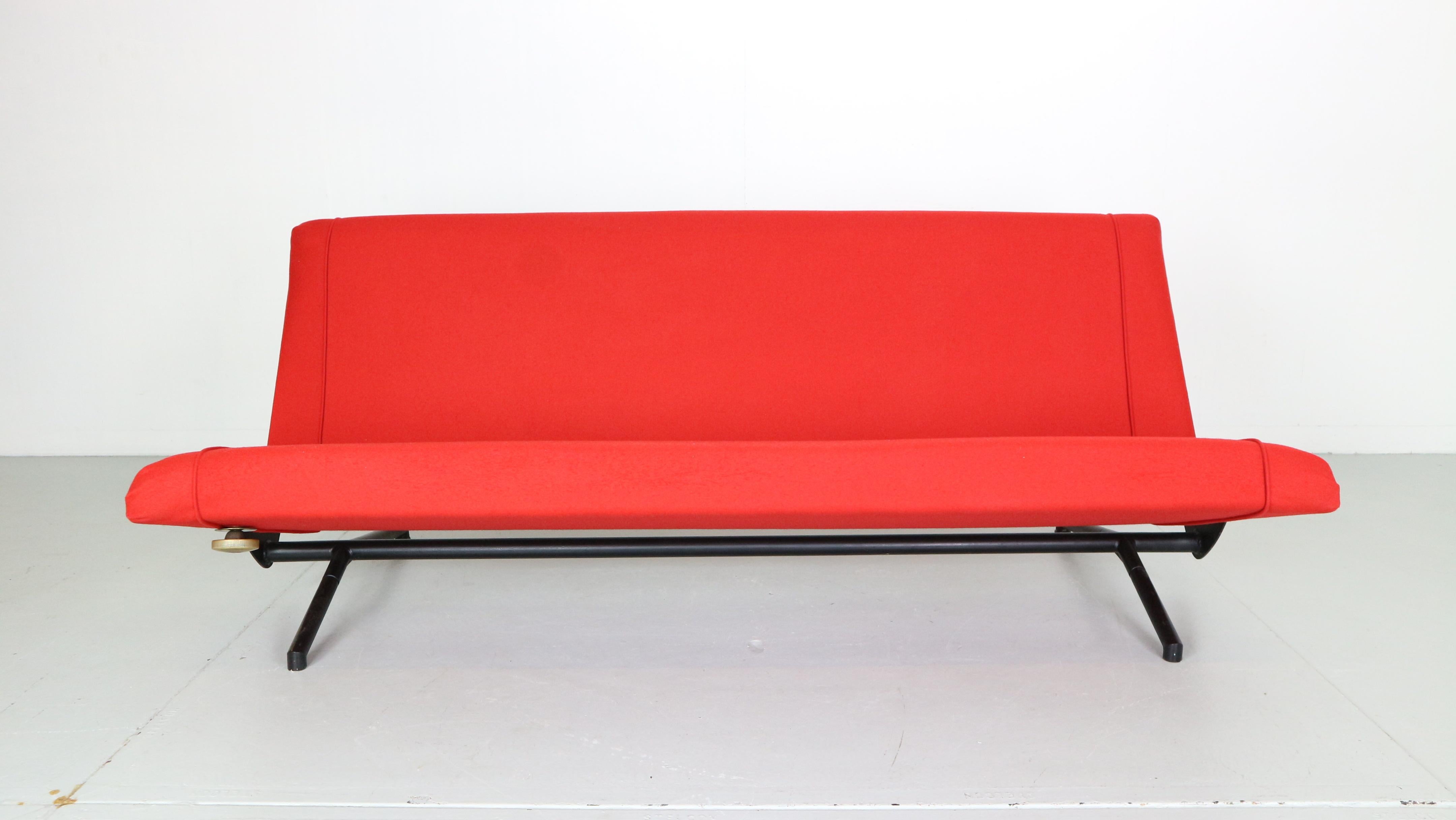 Mid-Century Modern Canapé/lit de jour D70 d'origine d'Osvaldo Borsani pour Tecno, 1954, Italie en vente