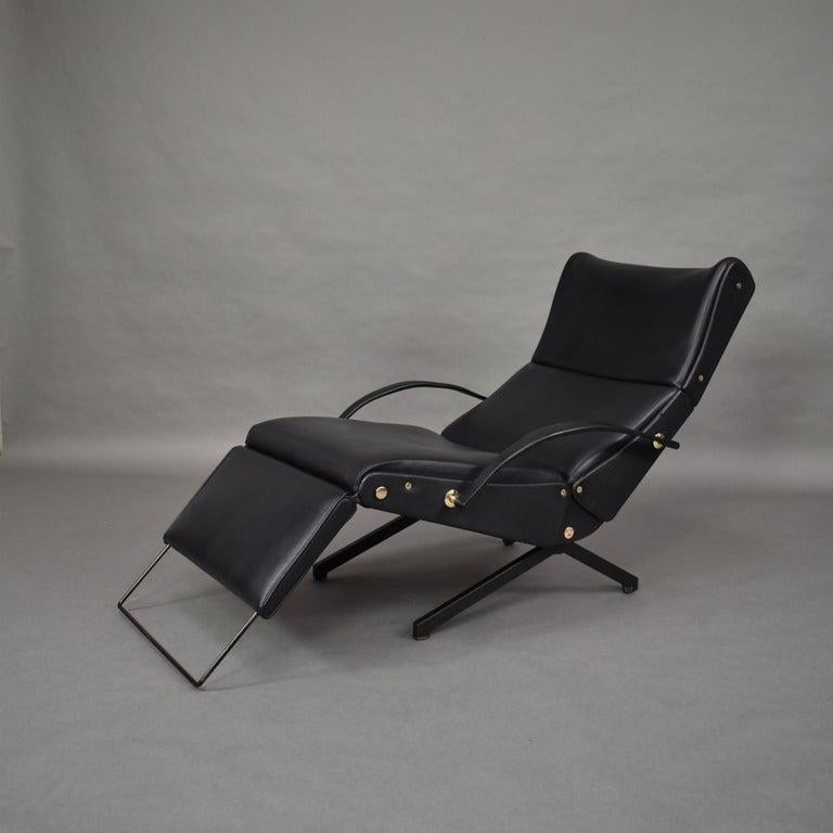 Metal Osvaldo Borsani P 40 Long Chair Production Tecno