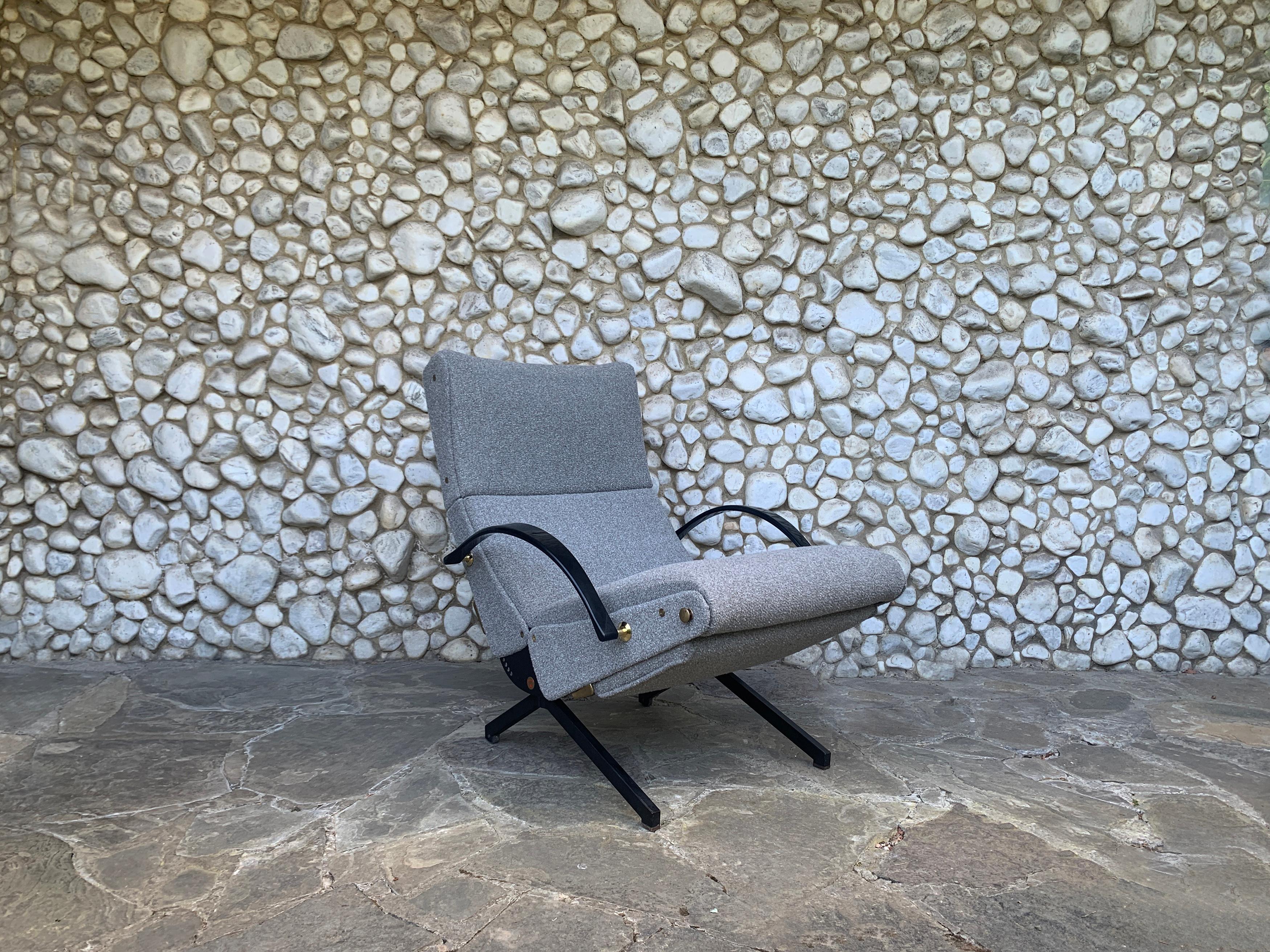 Osvaldo Borsani P40 Lounge Chair für Tecno, Italien 1950er Jahre, neu gepolstert im Angebot 10