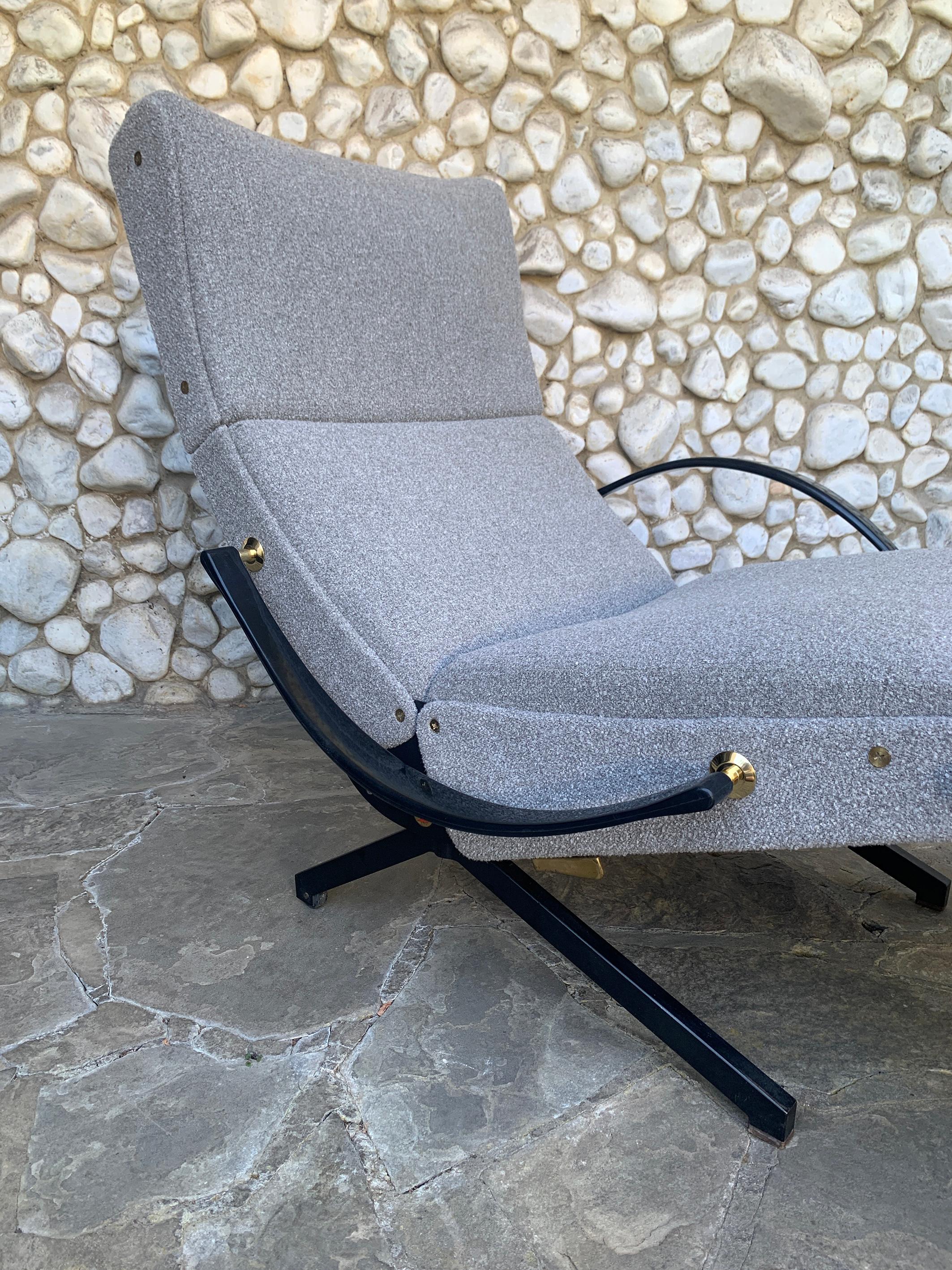Osvaldo Borsani P40 Lounge Chair für Tecno, Italien 1950er Jahre, neu gepolstert im Angebot 12