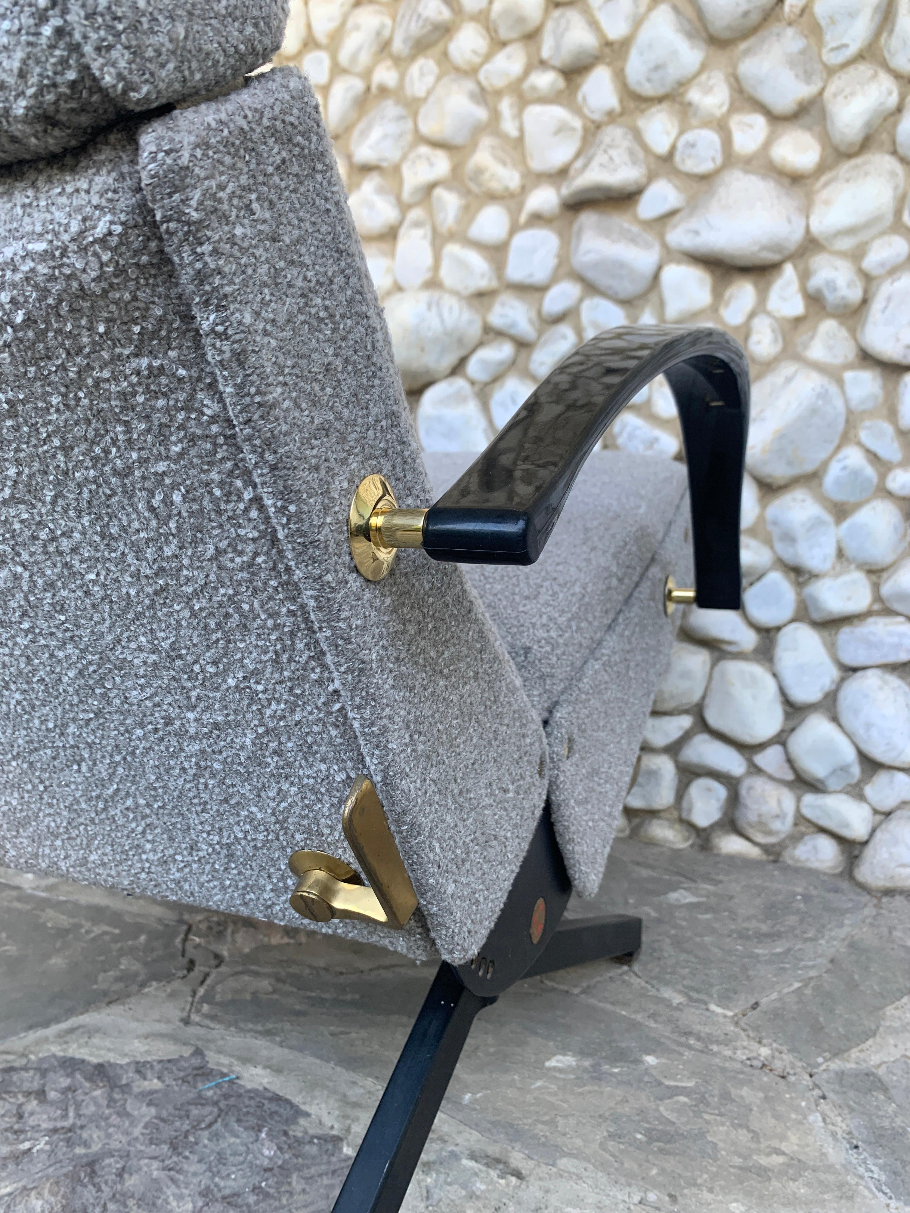 Osvaldo Borsani P40 Lounge Chair für Tecno, Italien 1950er Jahre, neu gepolstert (20. Jahrhundert) im Angebot