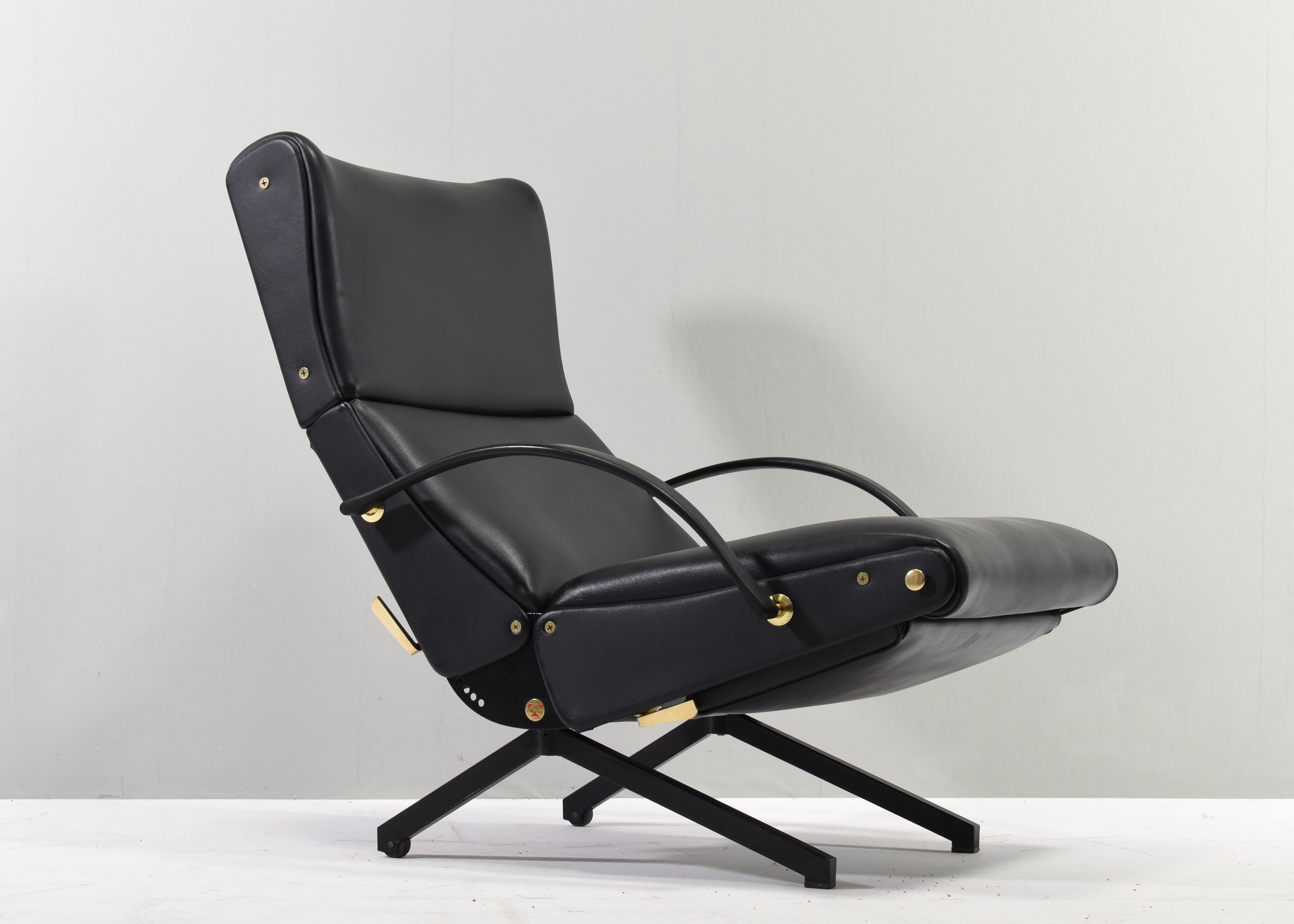 Metal Osvaldo Borsani P40 Lounge Chair for TECNO, Italy, circa 1950-70