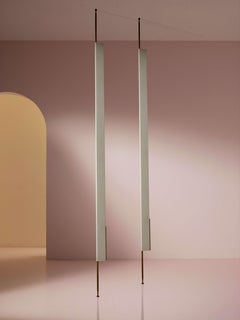 Osvaldo Borsani pair of LT8 ceiling-to-floor neon lamps by Tecno, Italy, 1950s