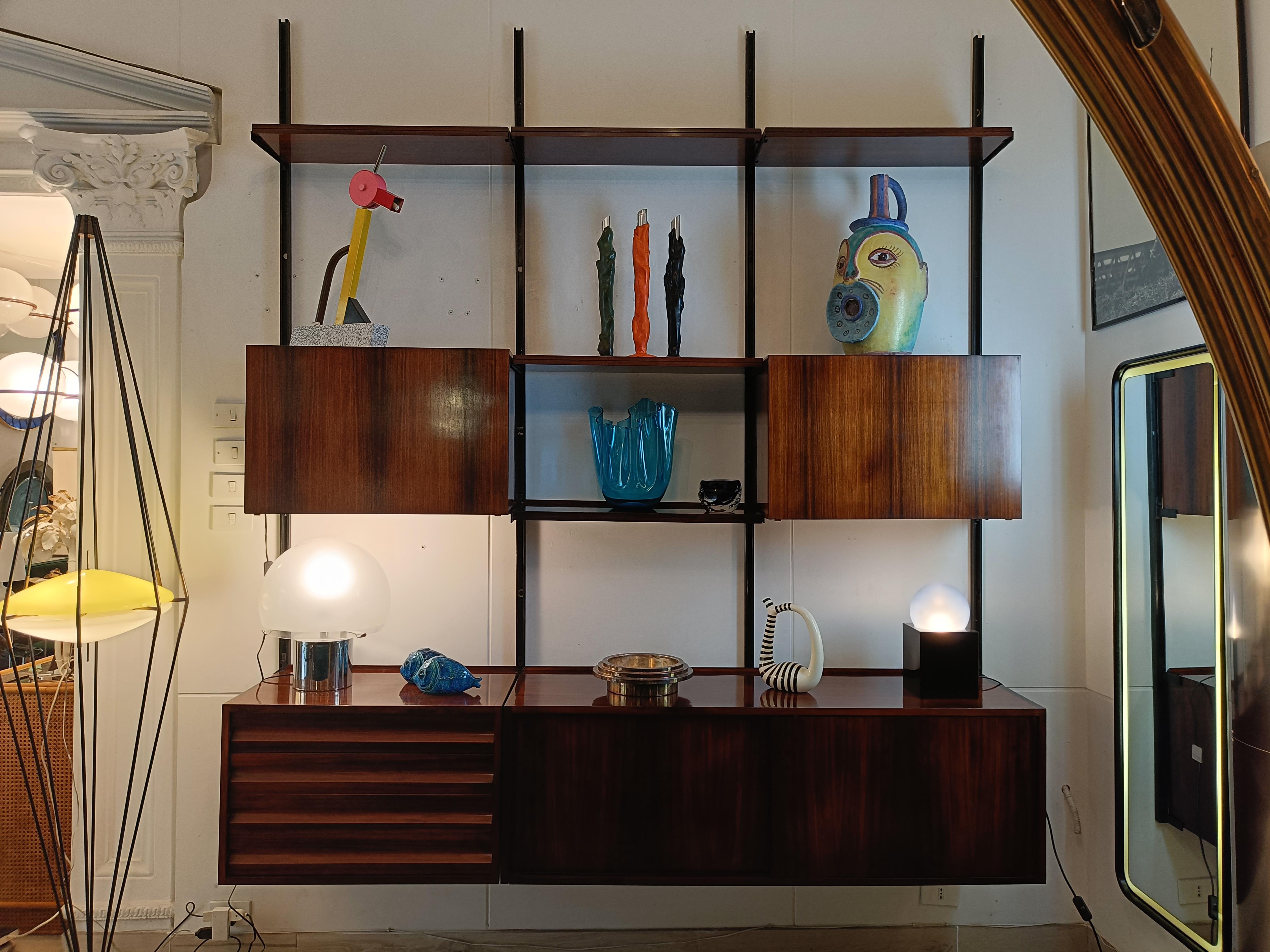 Osvaldo Borsani para Tecno Librería modular E22, Italia Años 60 Metal en venta