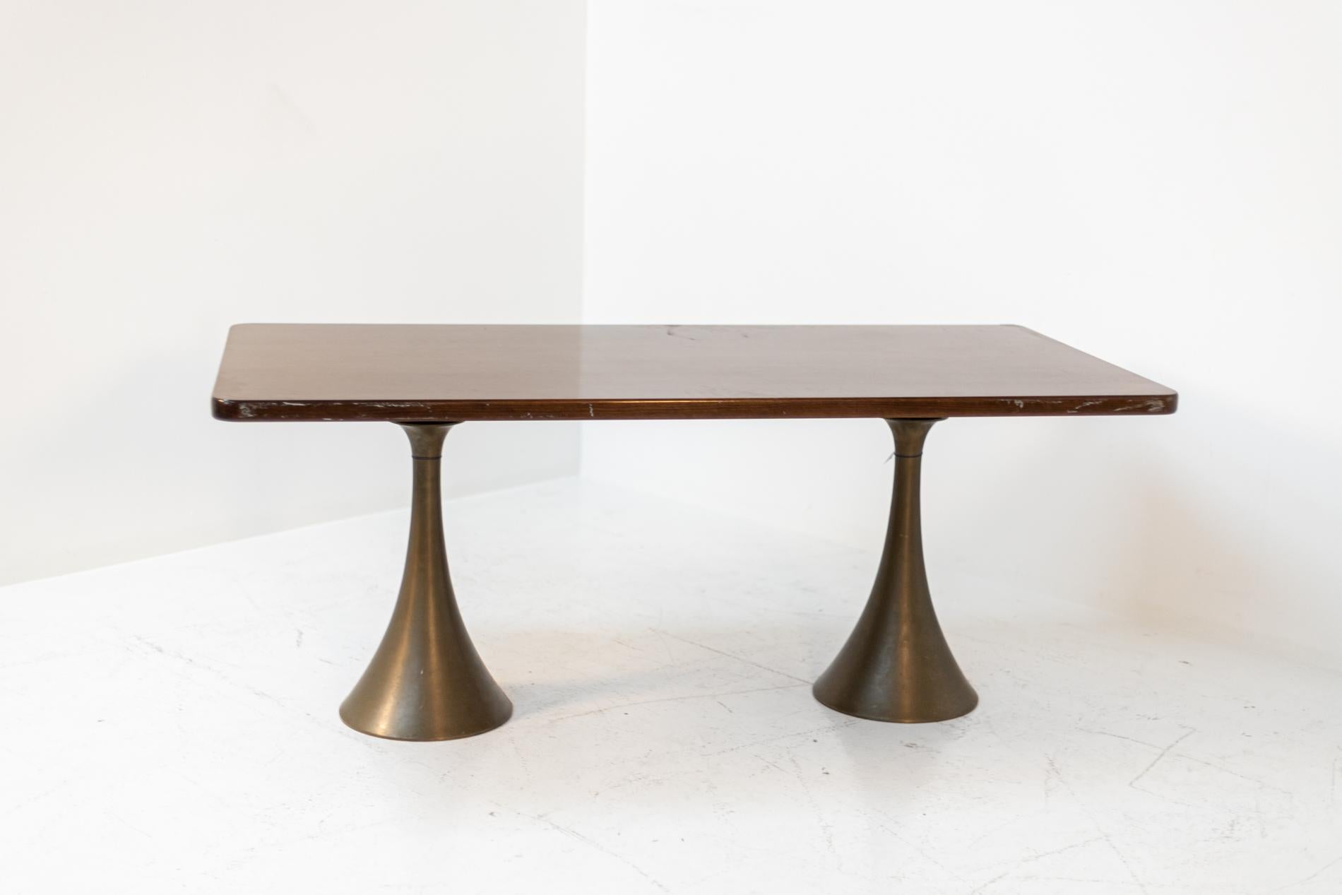 Osvaldo Borsani Rare Italian Table in Bronze, 1971 For Sale 2
