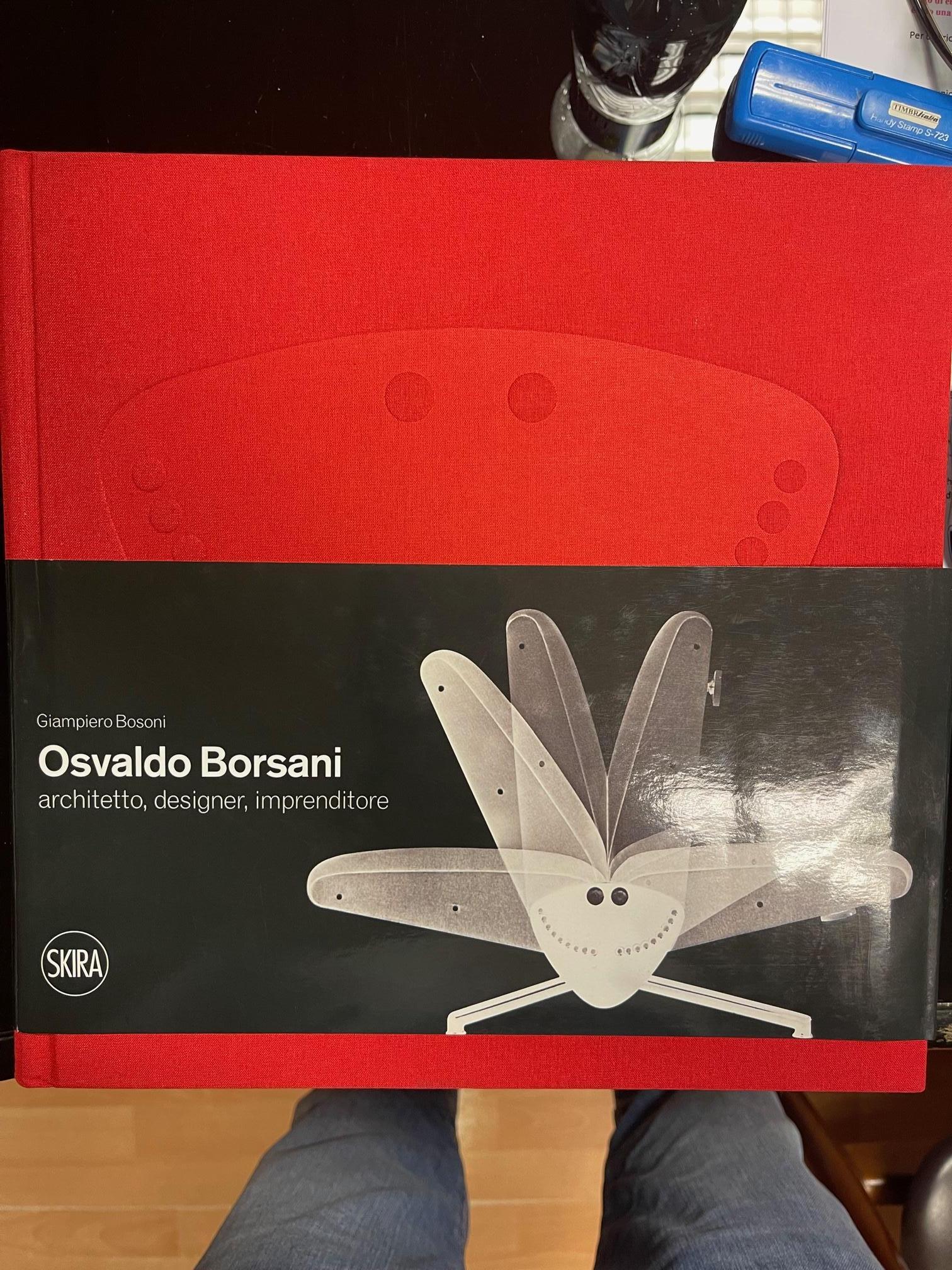 Osvaldo Borsani Rare of Blue Glass and Brass Side Table 8