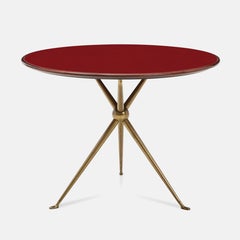Osvaldo Borsani Rare Pair of Side Tables in Brass and Glass