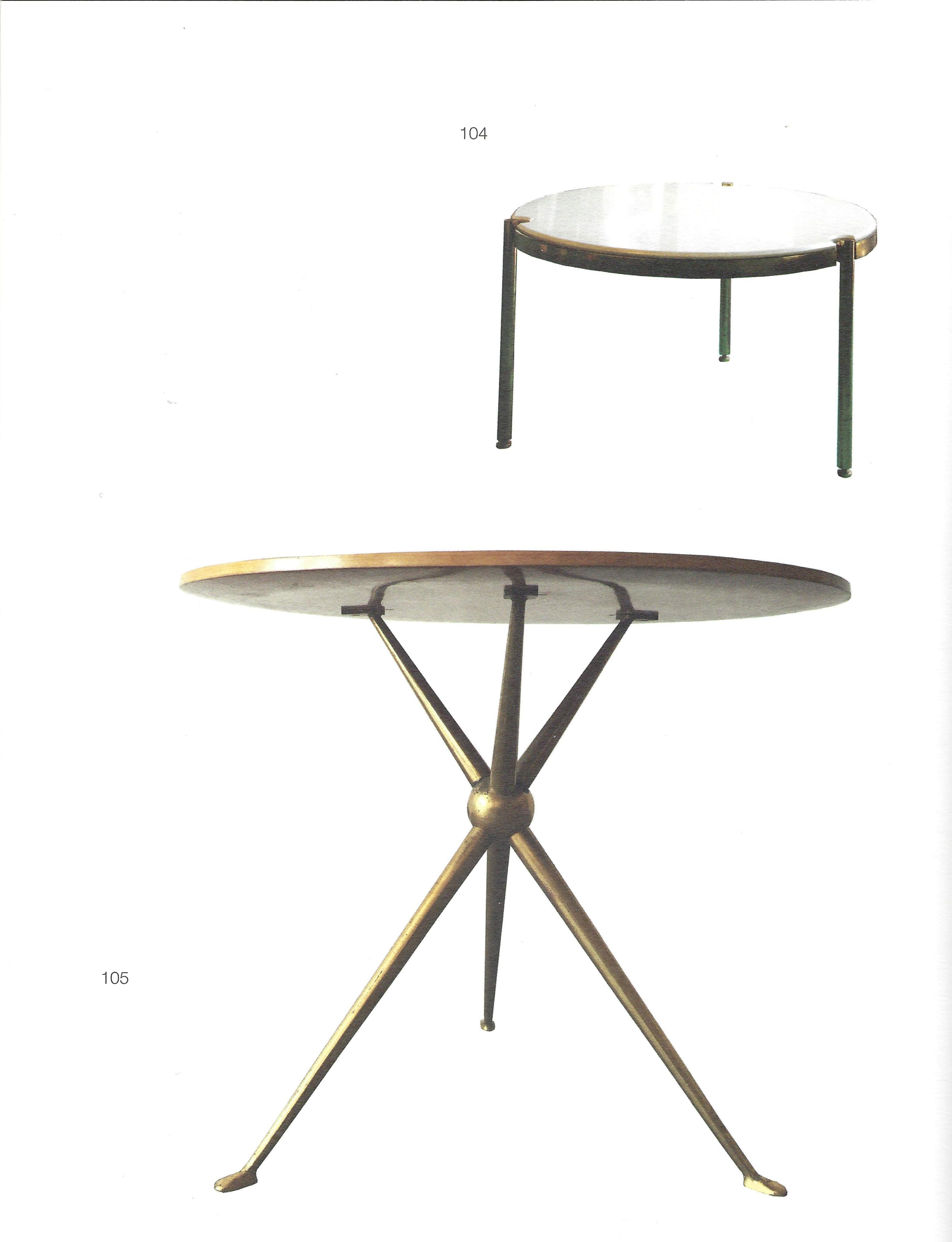 Osvaldo Borsani Rare Pair of Side Tables in Brass and Glass 1