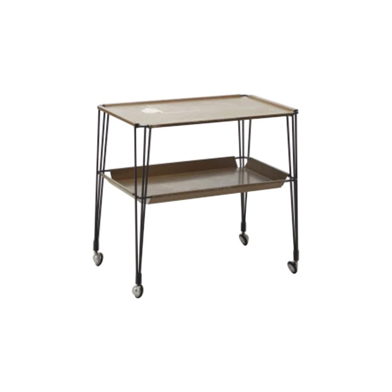 Chariot rectangulaire C7 Osvaldo Borsani en acier pour Tecno Varedo, Italie, années 1960 en vente