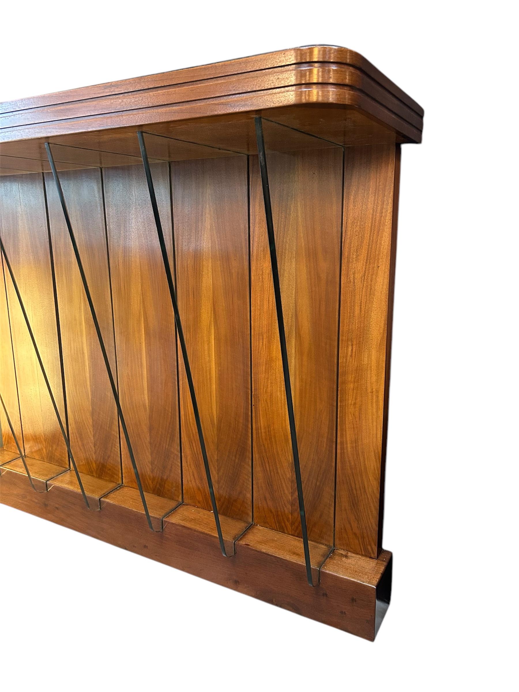 Mid-Century Modern Italian Walnut Console  1950s For Sale