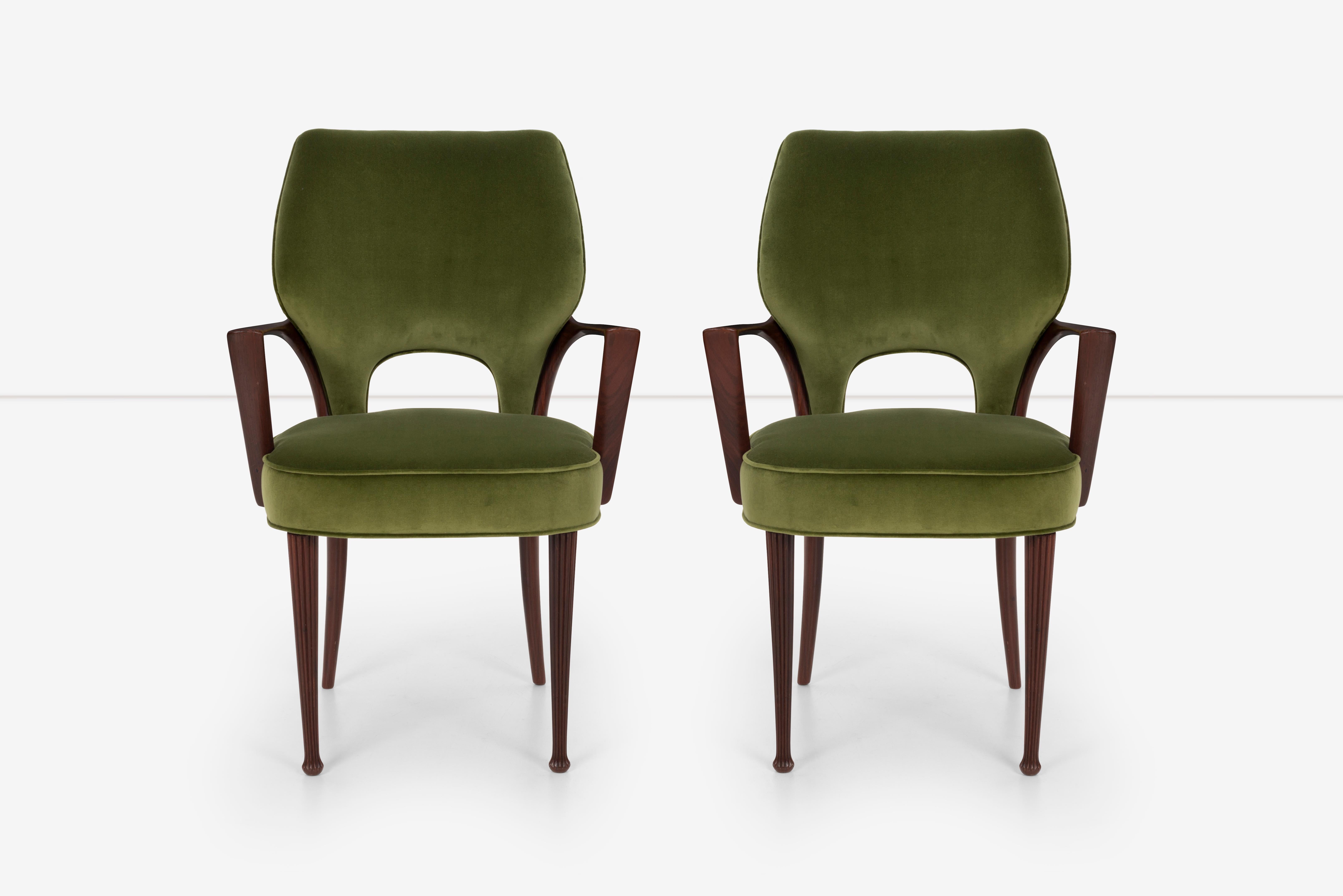 Osvaldo Borsani Rosewood Occasional Chairs at 1stDibs