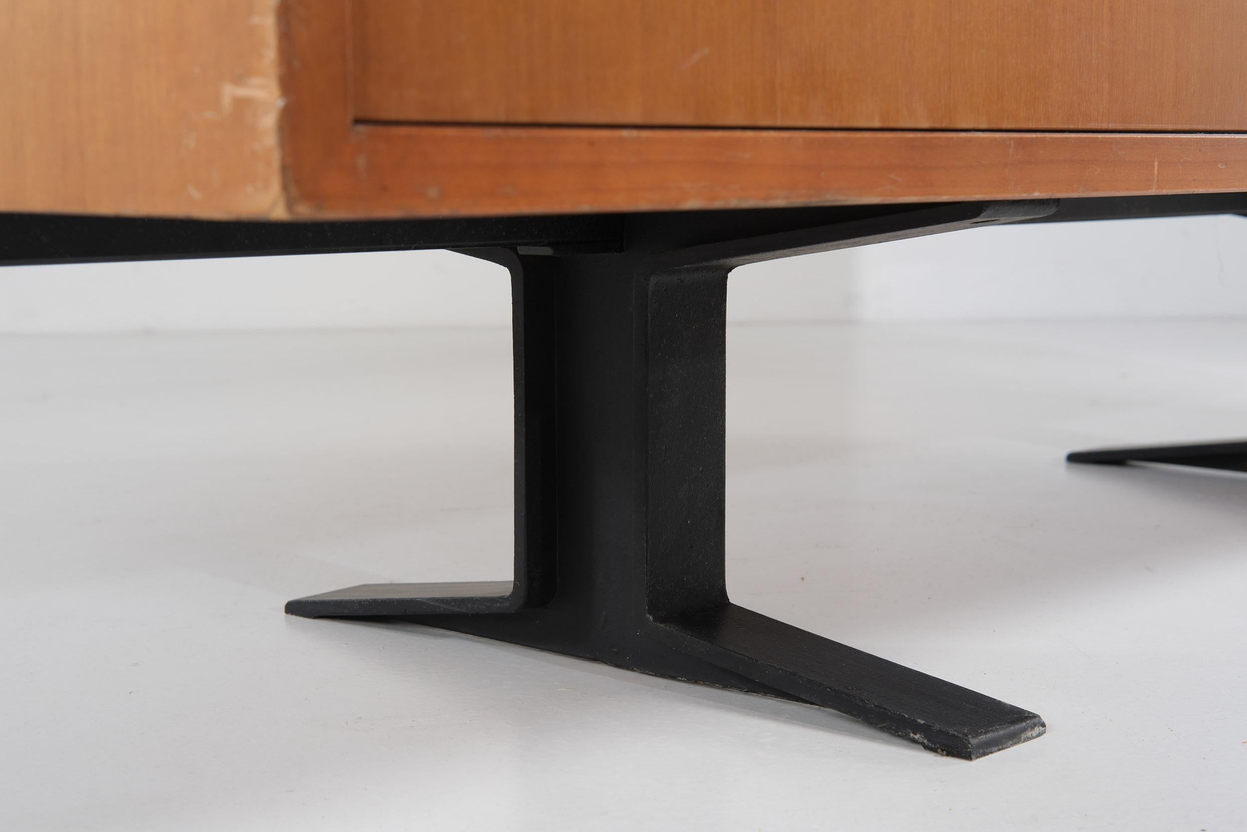 Osvaldo Borsani Sideboard aus Rosenholz, Modell SE3, Prod. Tecno, Italien, 1962 im Angebot 6