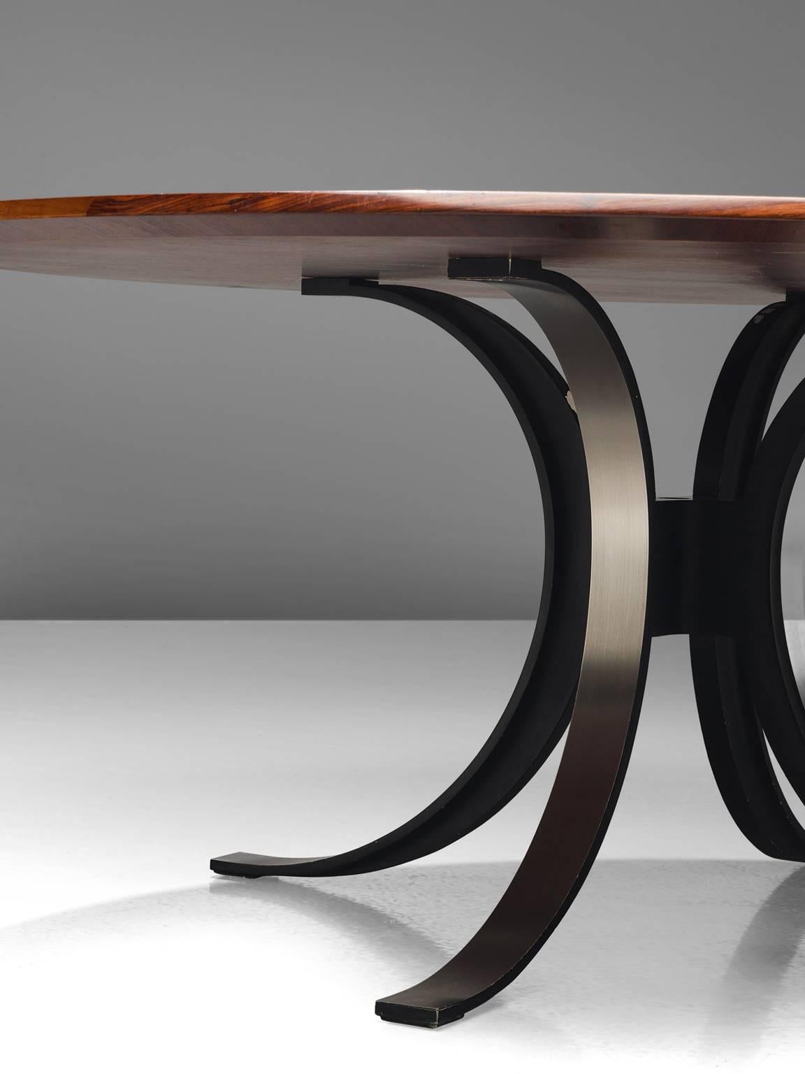 Mid-Century Modern Osvaldo Borsani Rosewood Table for Tecno