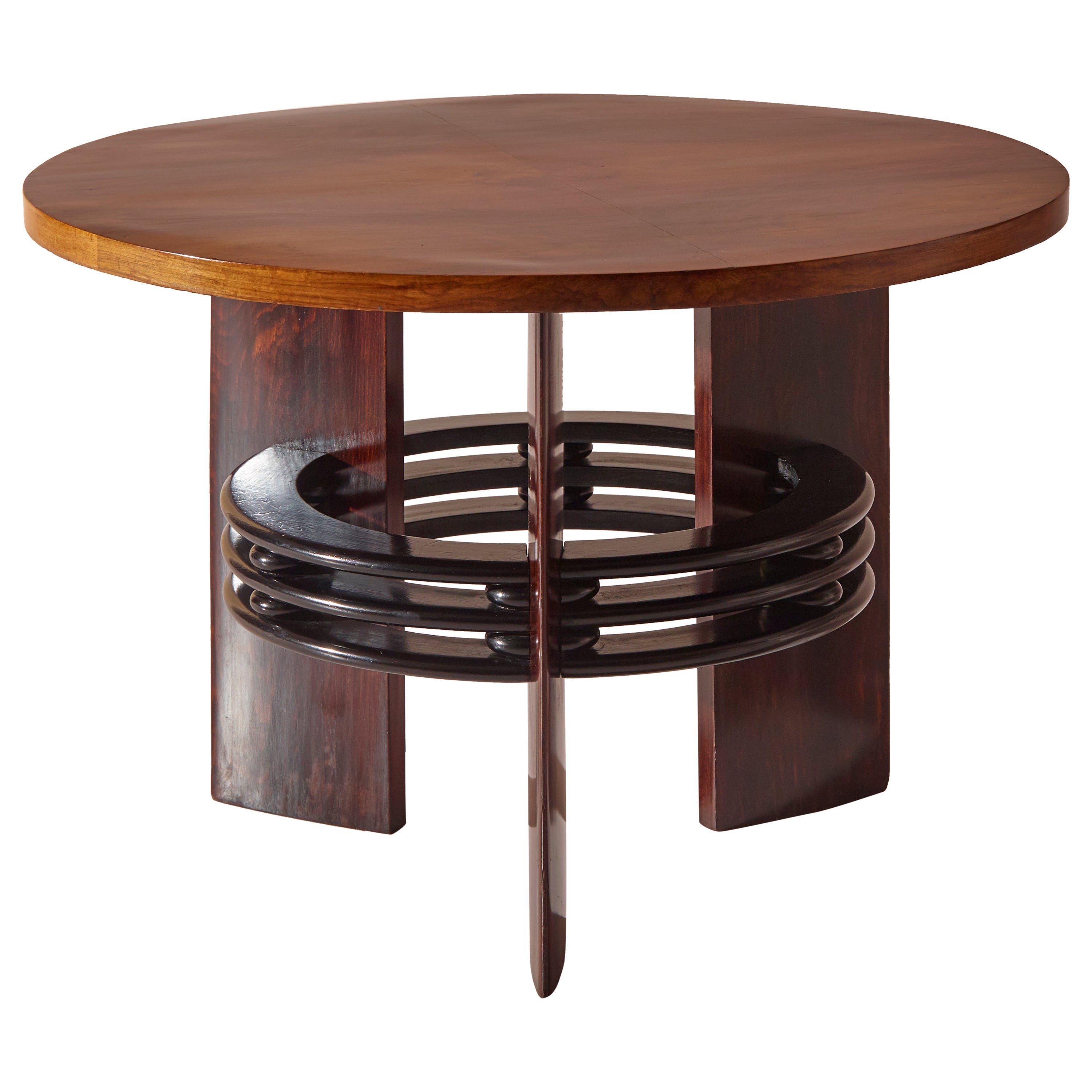 Osvaldo Borsani Round Coffee Table, Italy, 1940s
