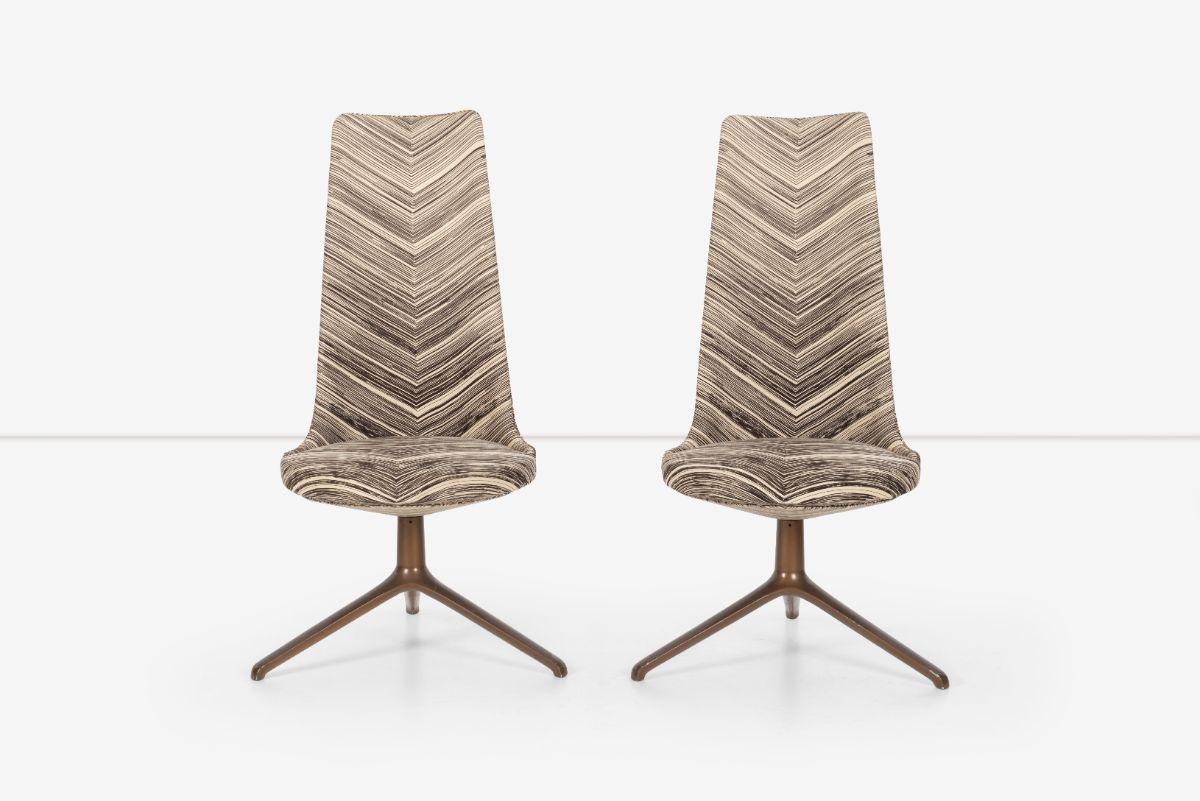 Mid-Century Modern Osvaldo Borsani Set of Eight Unique High Back Dining Chairs for Tecno, 1971 For Sale