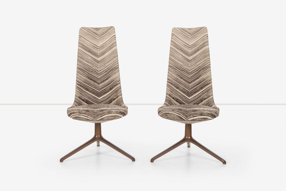 Mid-Century Modern Osvaldo Borsani ensemble de huit chaises de salle à manger à haut dossier uniques pour Tecno, 1971 en vente