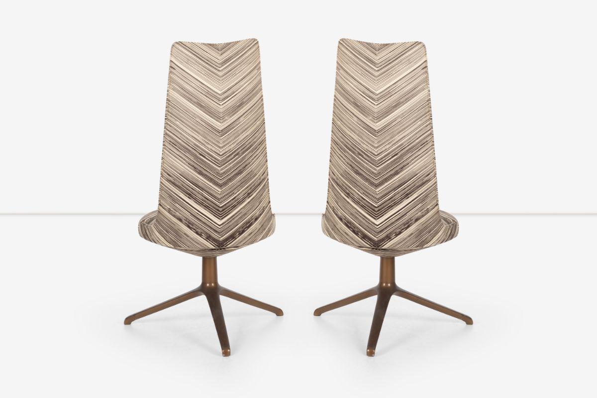 Osvaldo Borsani Set of Eight Unique High Back Dining Chairs for Tecno, 1971 For Sale 1