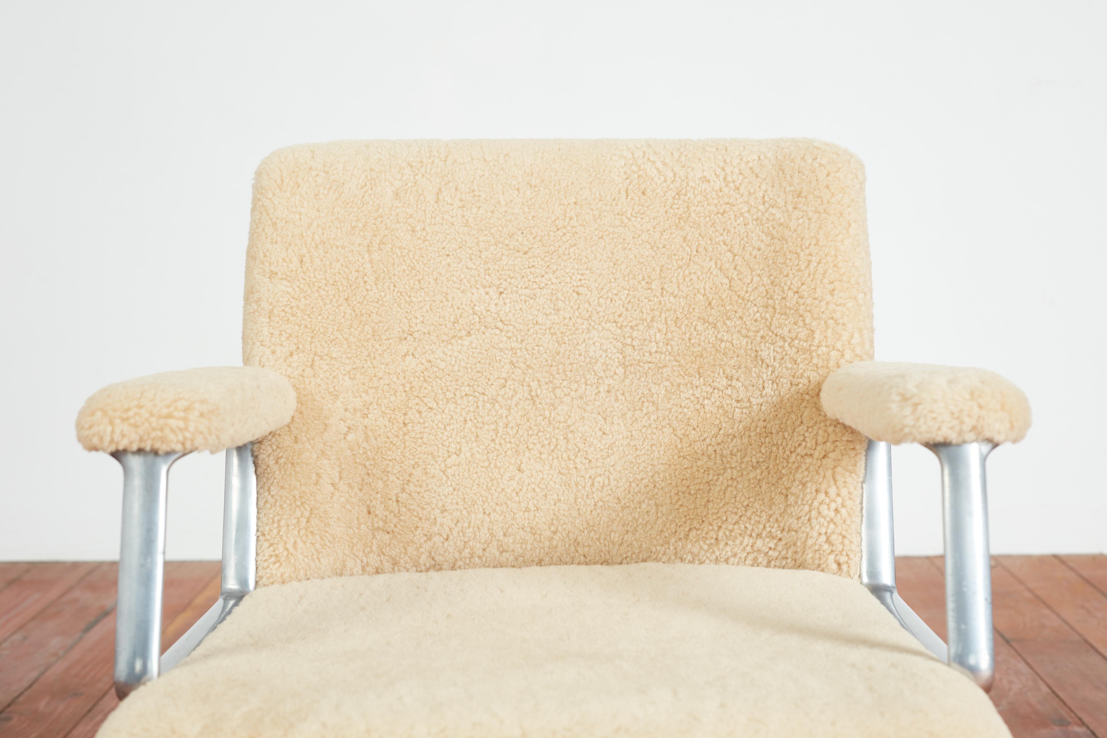 Osvaldo Borsani Shearling Office Chair 4