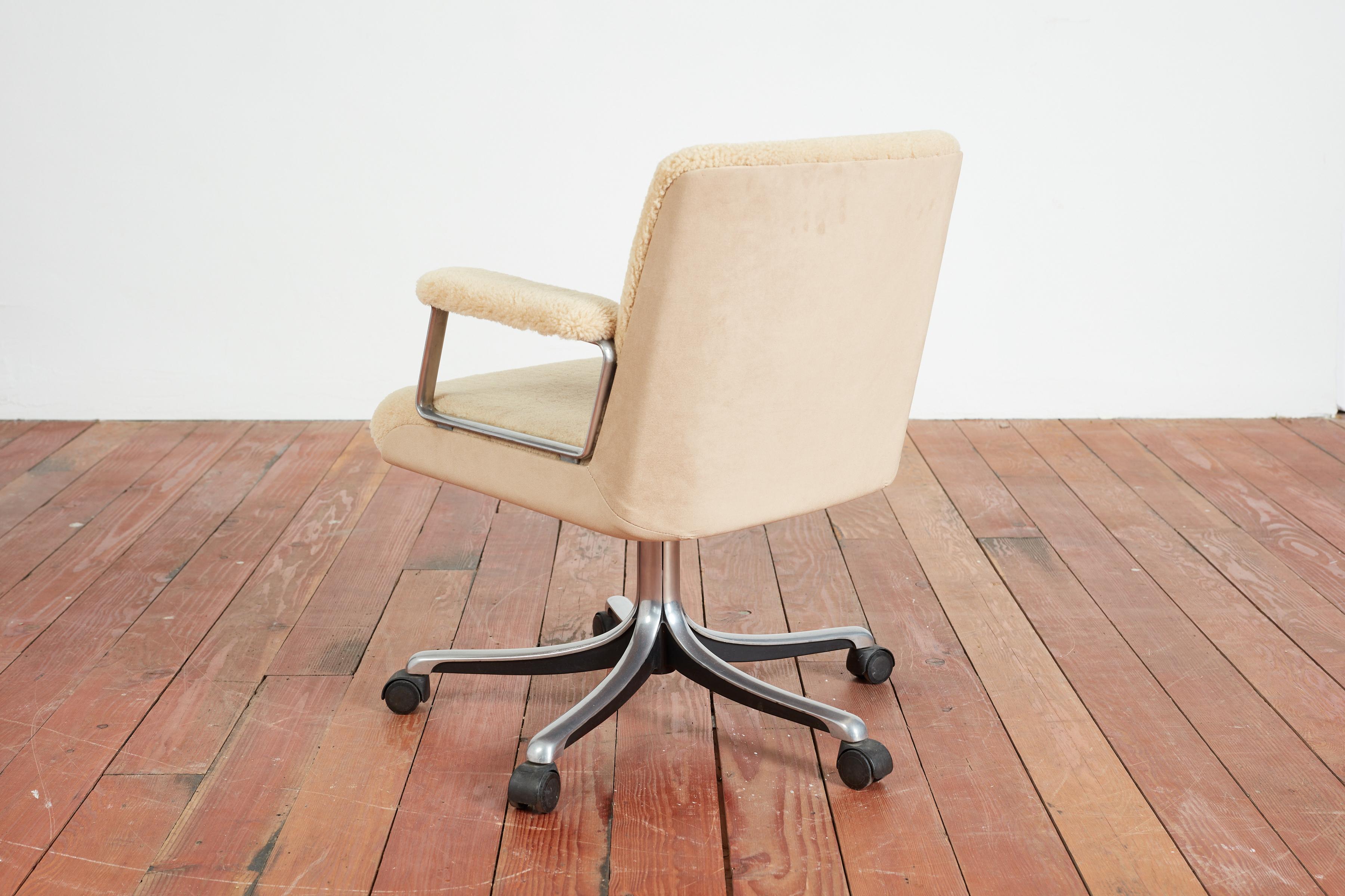Osvaldo Borsani Shearling Office Chair 1