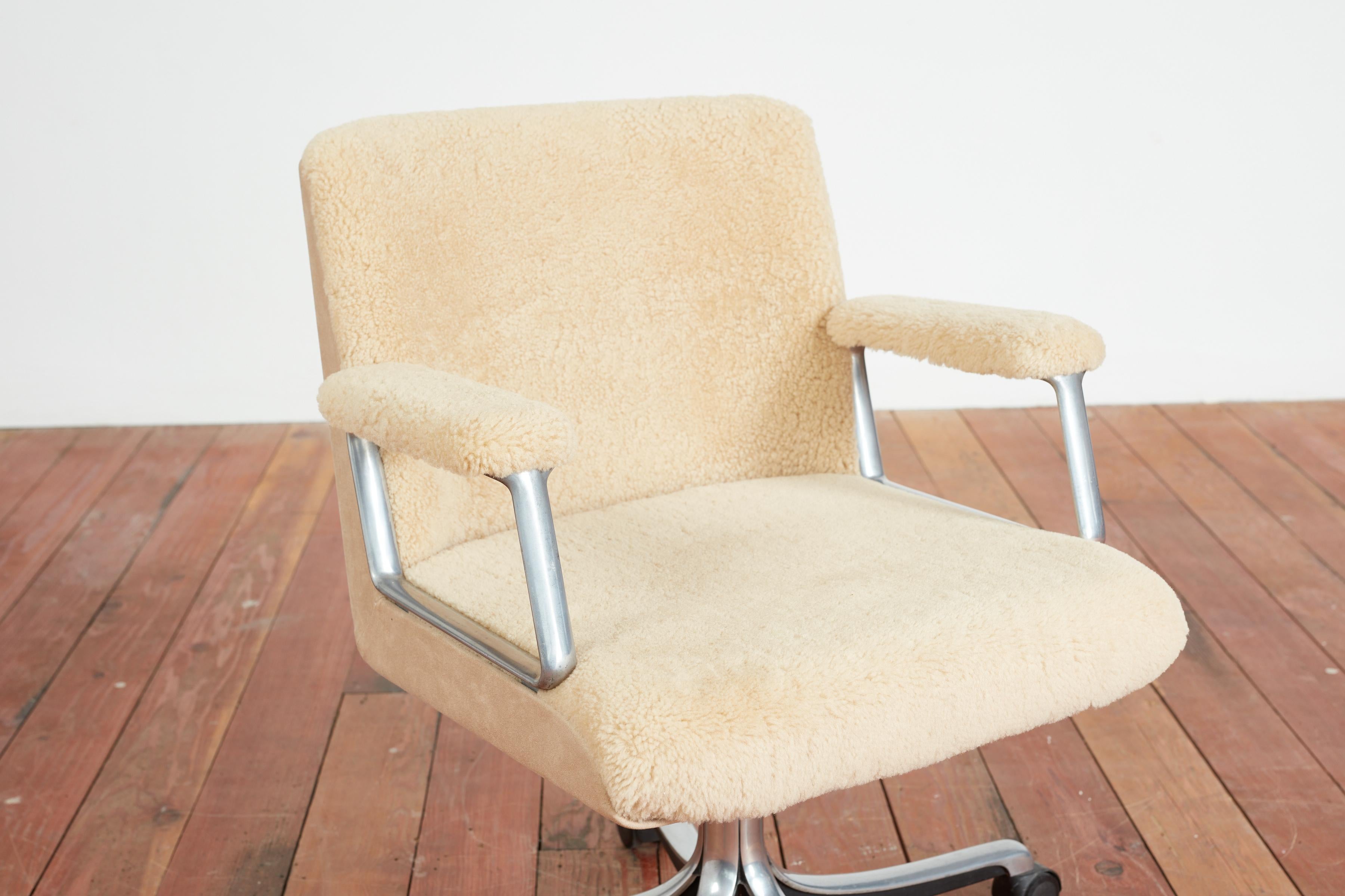 Osvaldo Borsani Shearling Office Chair 2