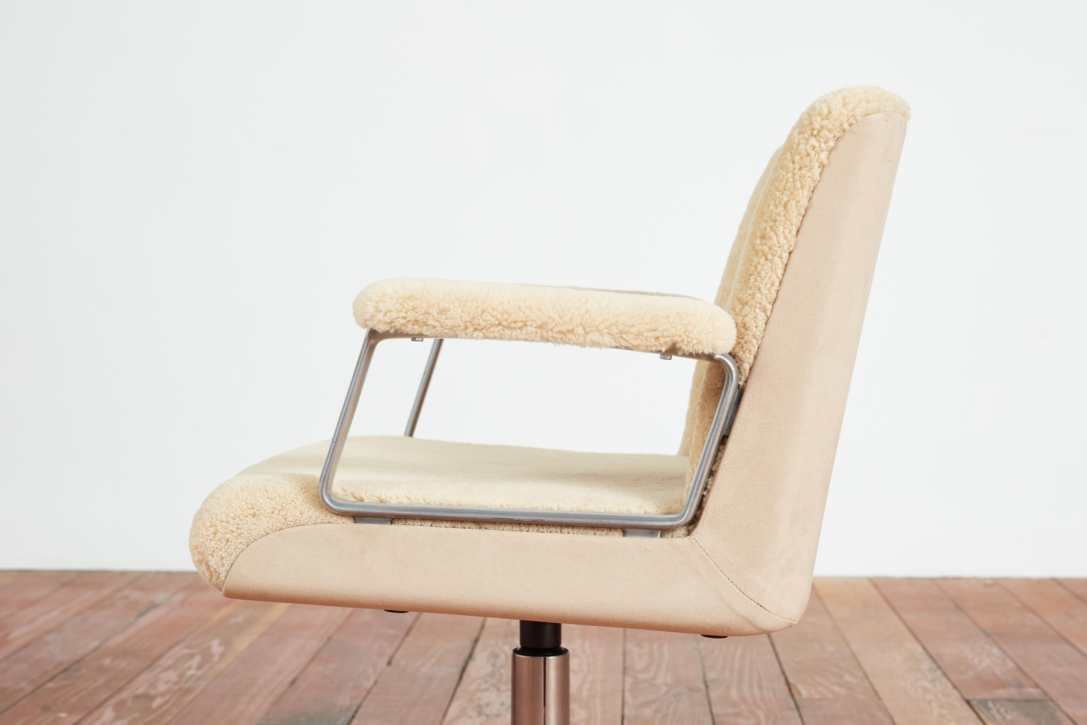 Osvaldo Borsani Shearling Office Chair 3