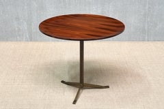 Osvaldo Borsani Side Table in Rosewood and Brass, A.B. Varedo, Italy, 1950s