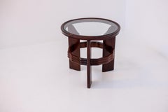 Osvaldo Borsani Side Table Italian Walnut and Glass