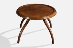 Osvaldo Borsani, Side Table, Walnut, Italy, 1930s