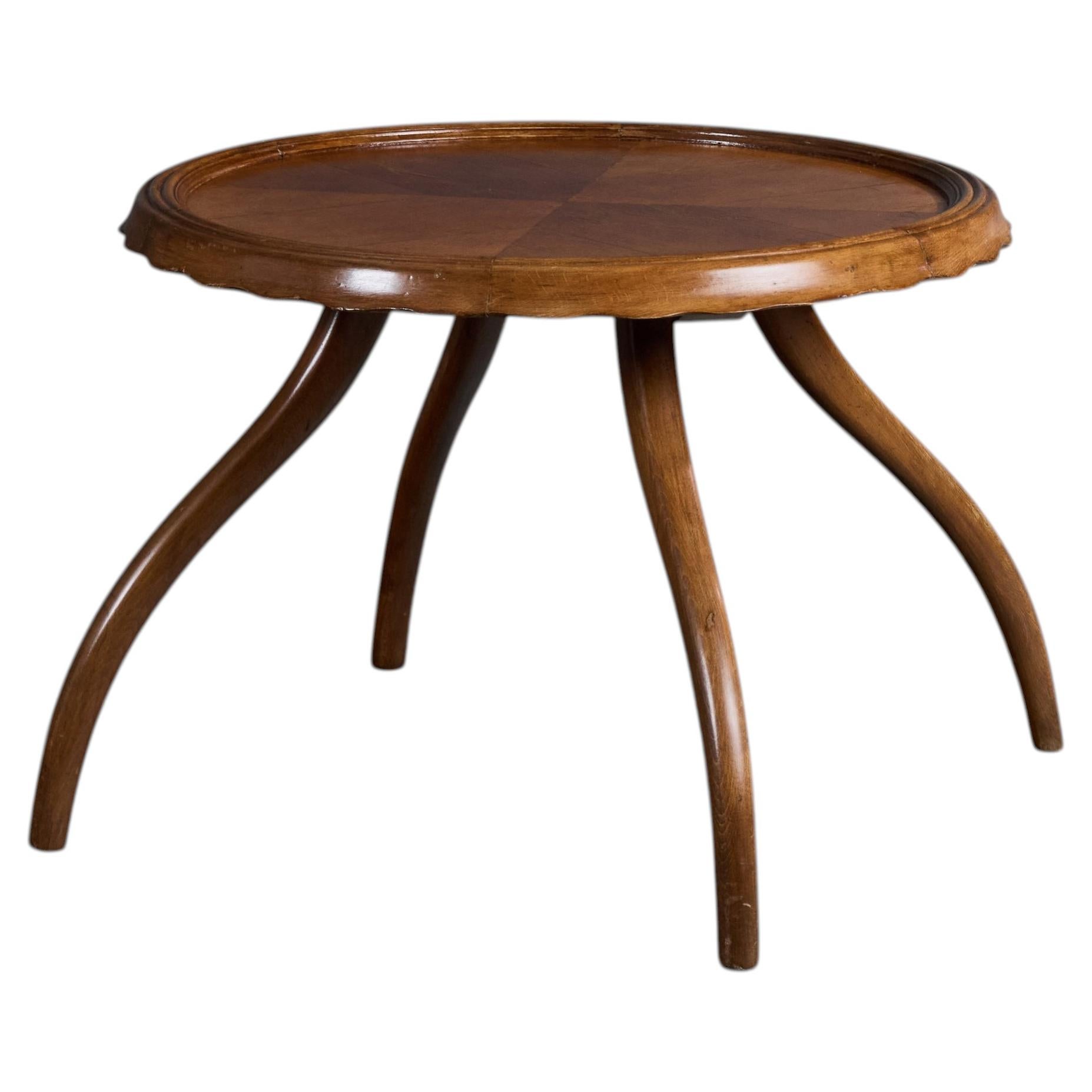 Osvaldo Borsani, Side Table, Walnut, Italy, 1930s