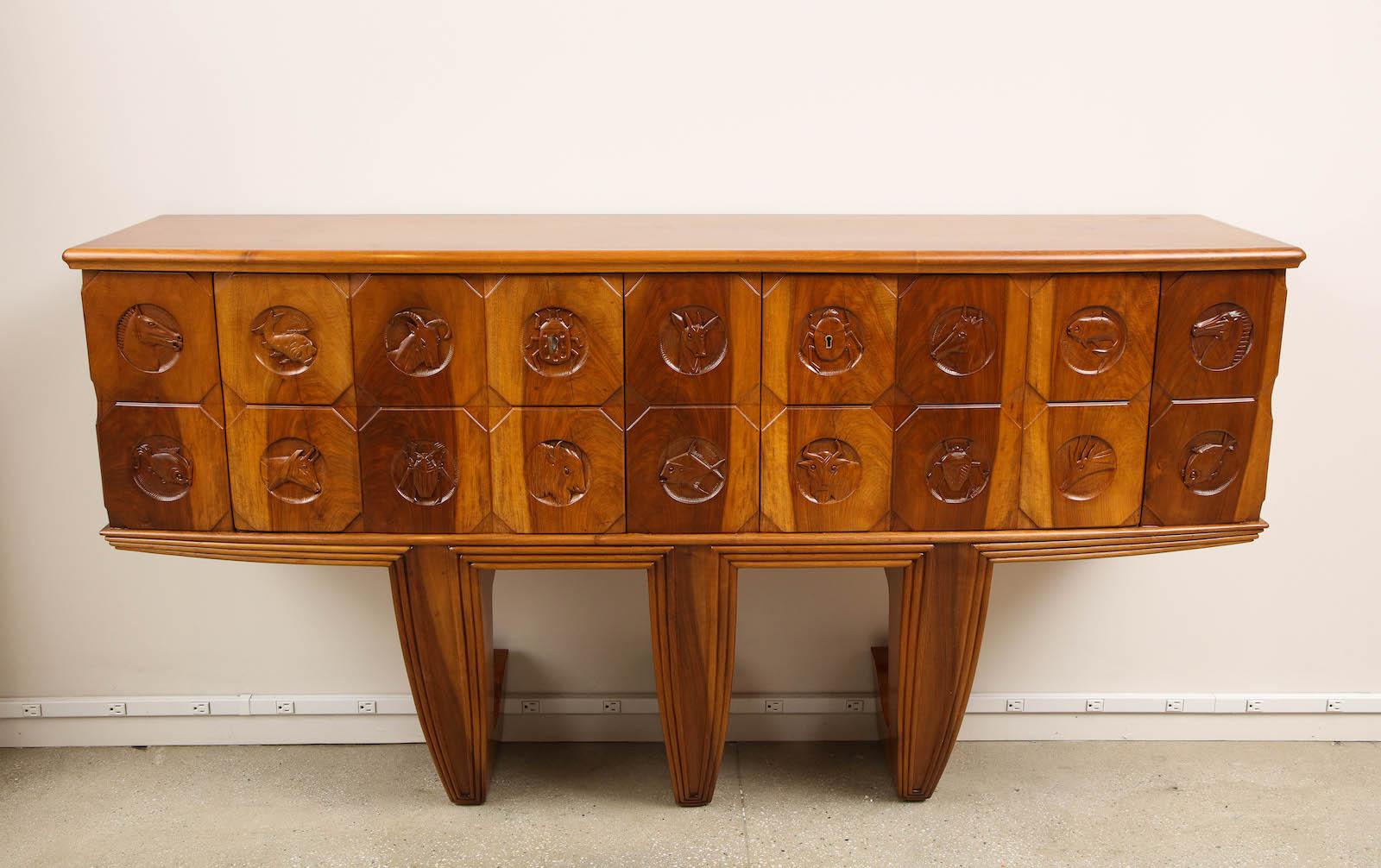 Brass Osvaldo Borsani Sideboard