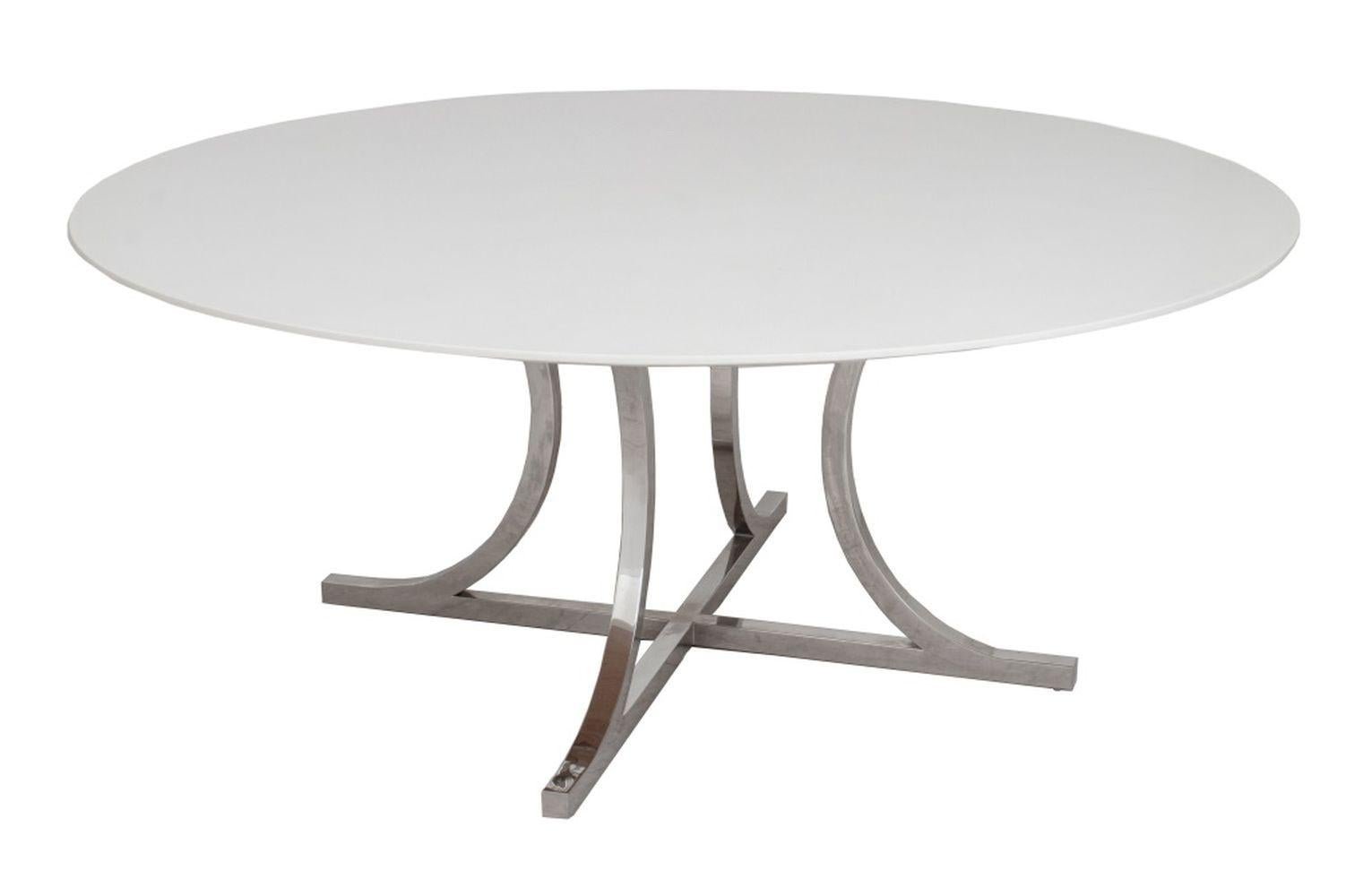 Mesa de comedor circular estilo Osvaldo Borsani en Bueno estado para la venta en Astoria, NY