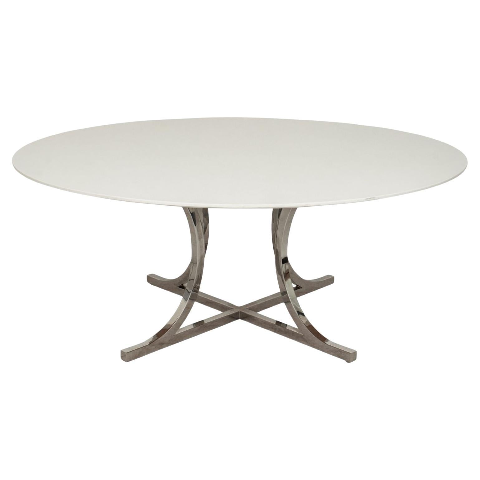 Osvaldo Borsani Style Circular Dining Table