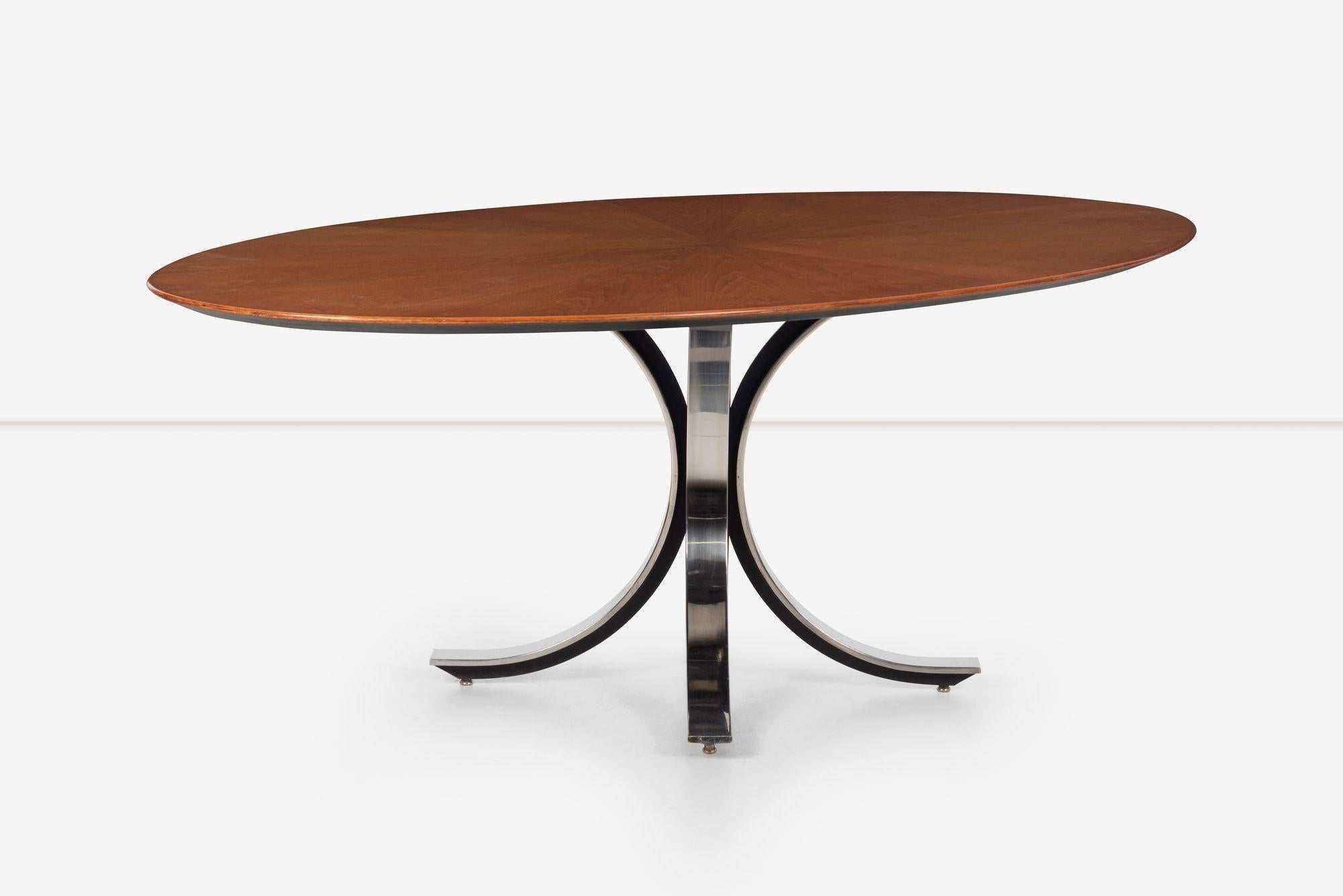 Polished Osvaldo Borsani Style Dining Table