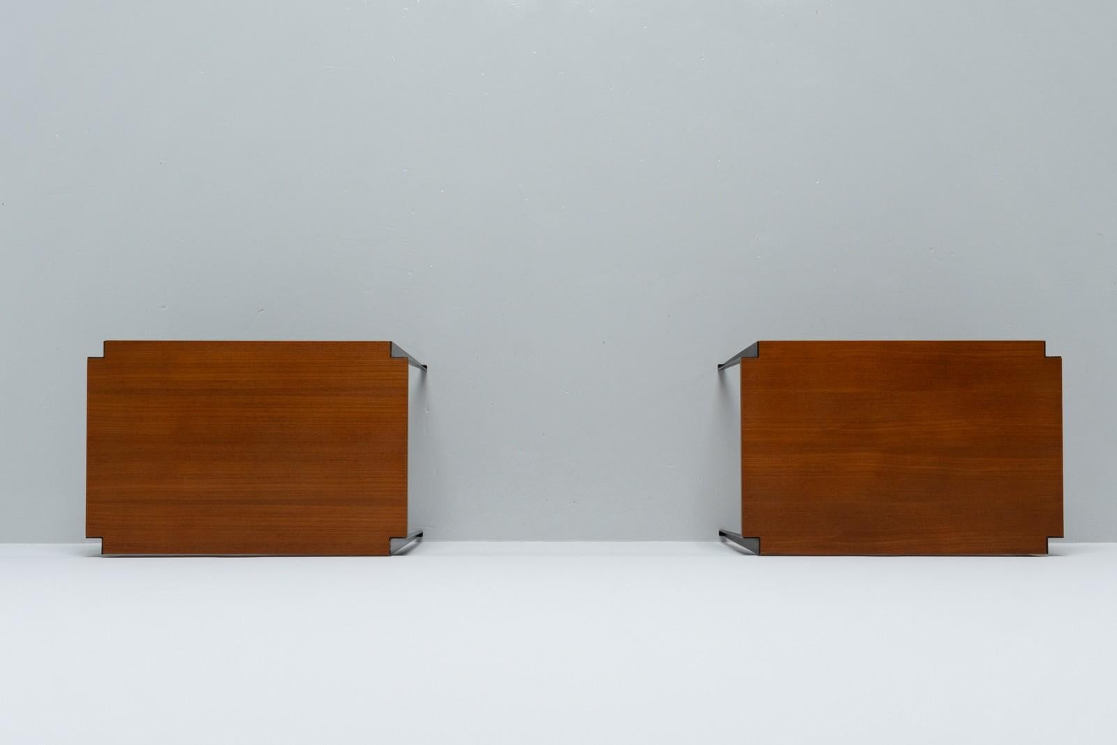 Metal Osvaldo Borsani T61 Bed Cabinets Tecno, Italy, 1957