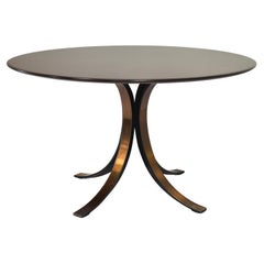 Table de salle à manger ronde Osvaldo Borsani T69 par Tecno, Italie, vers 1960