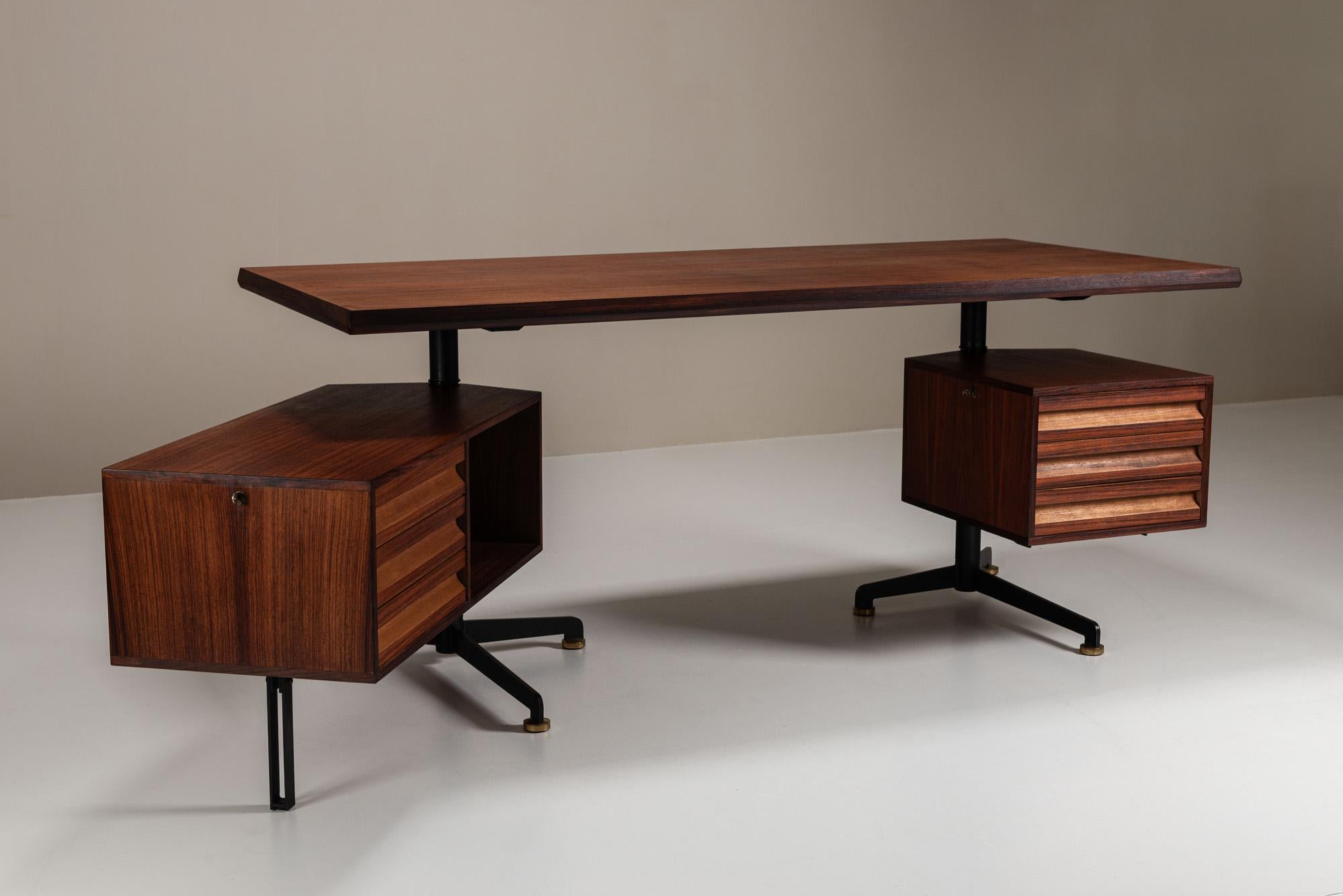 Milieu du XXe siècle Bureau de direction 'T95' Osvaldo Borsani pour Tecno, Italie, années 1950 en vente
