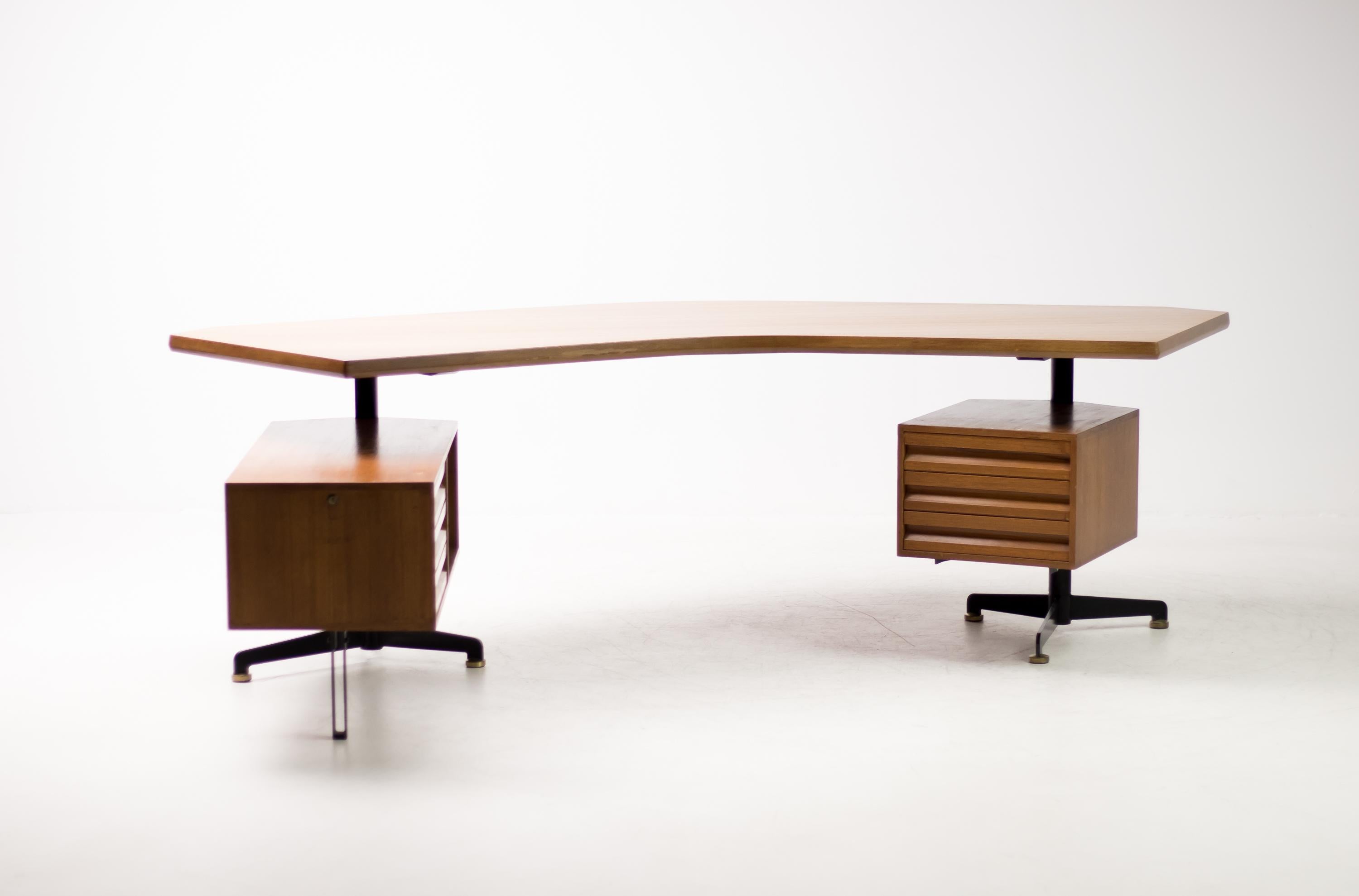 Italian Osvaldo Borsani T96 Boomerang Desk