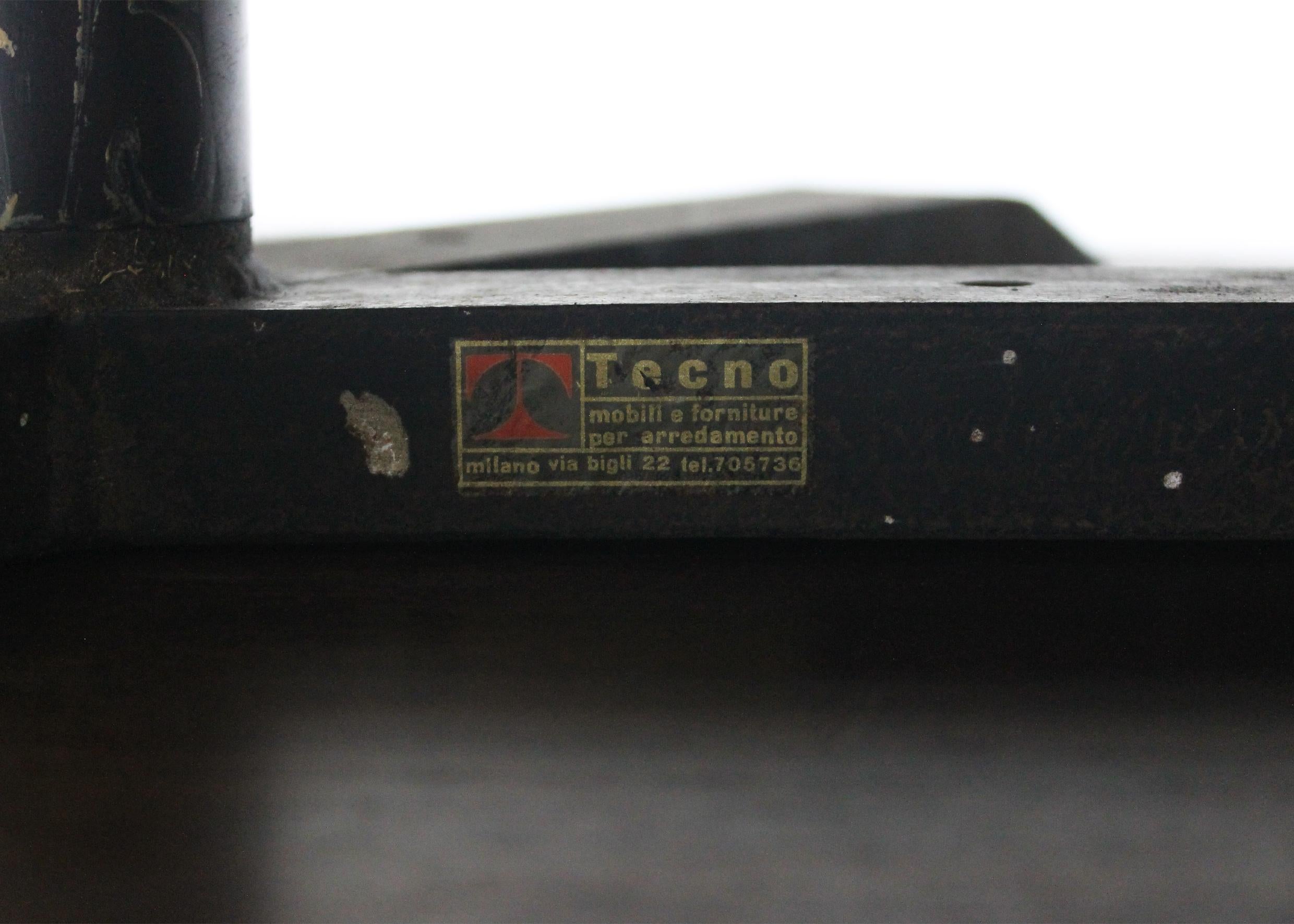 Metal Osvaldo Borsani T96 Boomerang Executive Desk by Tecno 1960s