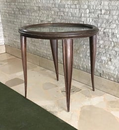 Osvaldo Borsani Tea Table Wood Glass, 1940, Italy
