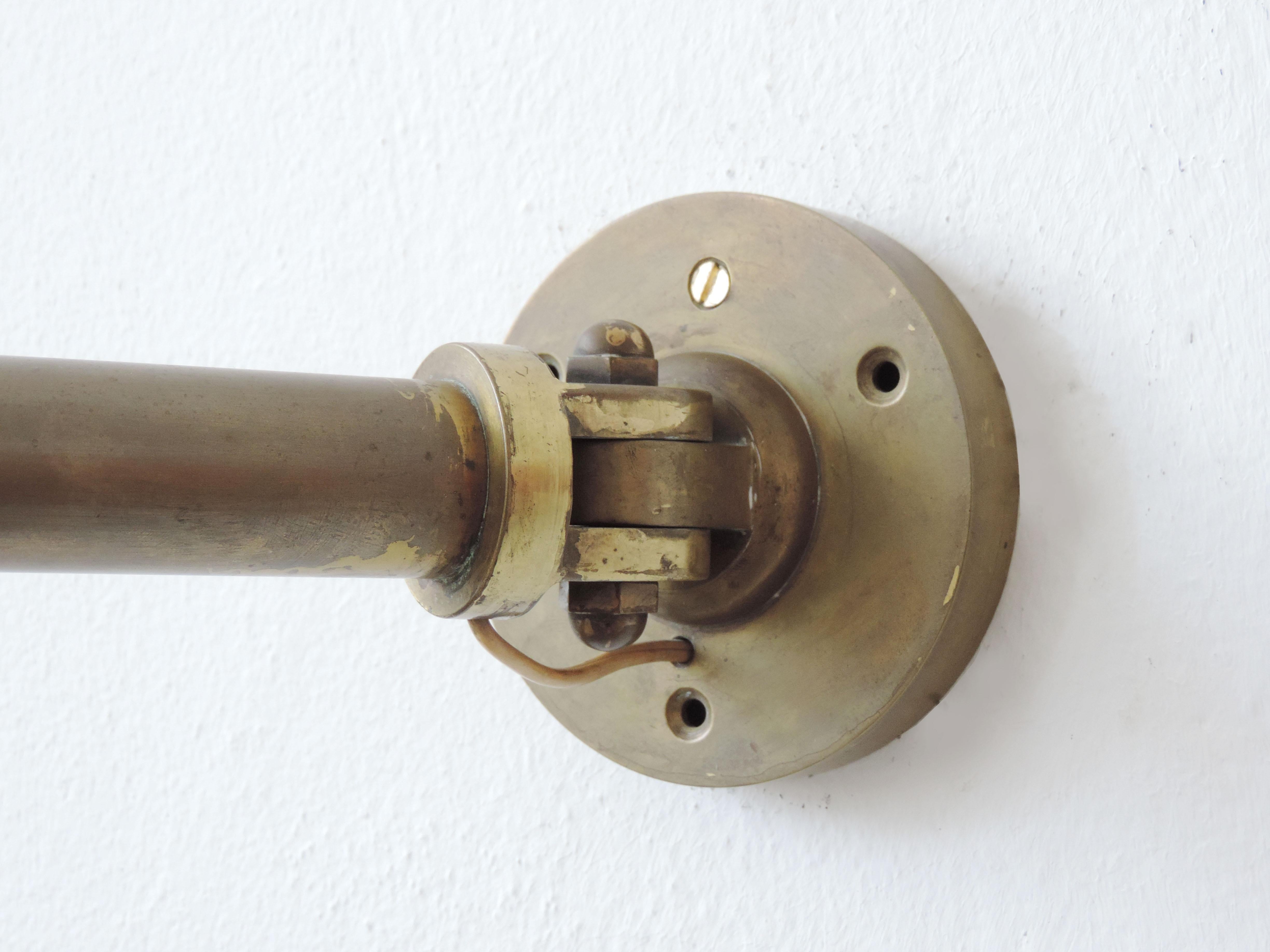 Art Deco Osvaldo Borsani Telescopic Wall Lamp for ABV, Italy, 1930s For Sale