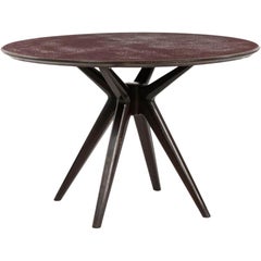 Osvaldo Borsani Unique Piece Reversed Painted Glass Table, ABV 1950 Italy